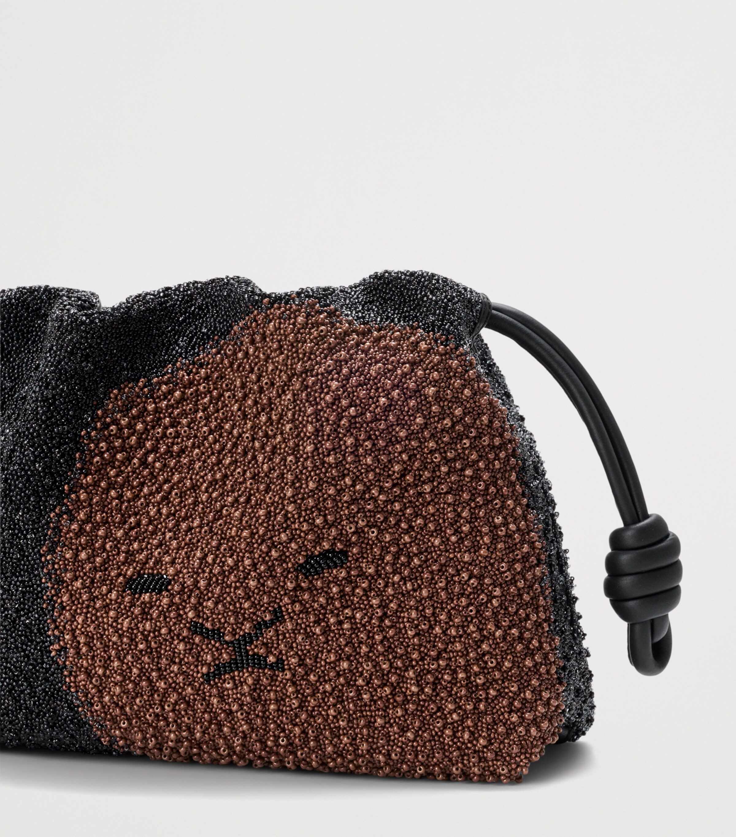 LOEWE Medium Beaded Lion Flamenco Clutch Bag Black/pecan Image 11