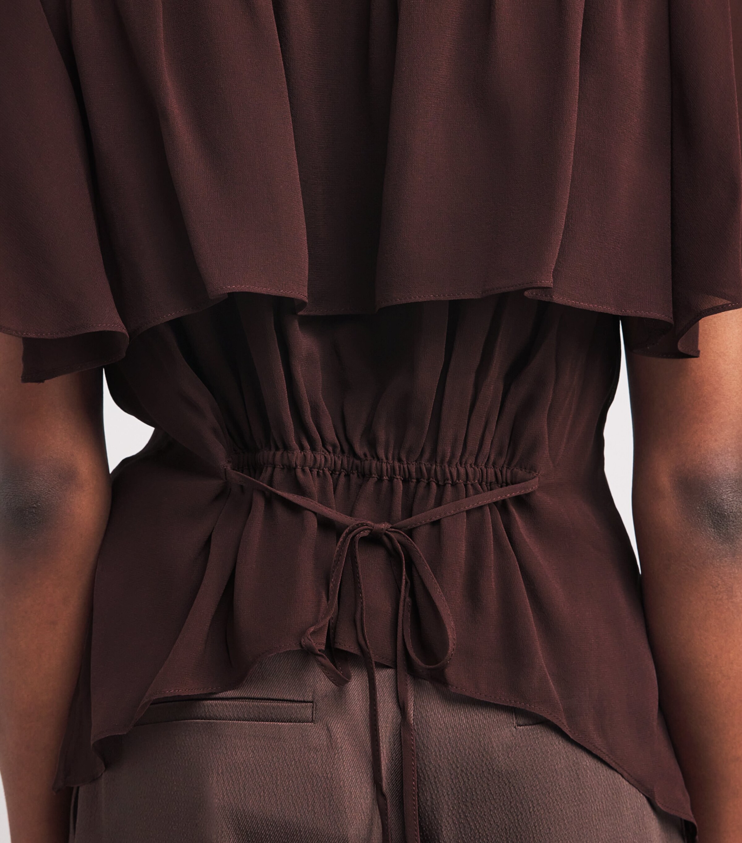 Silk Willa Blouse AUBERGINE Image 6