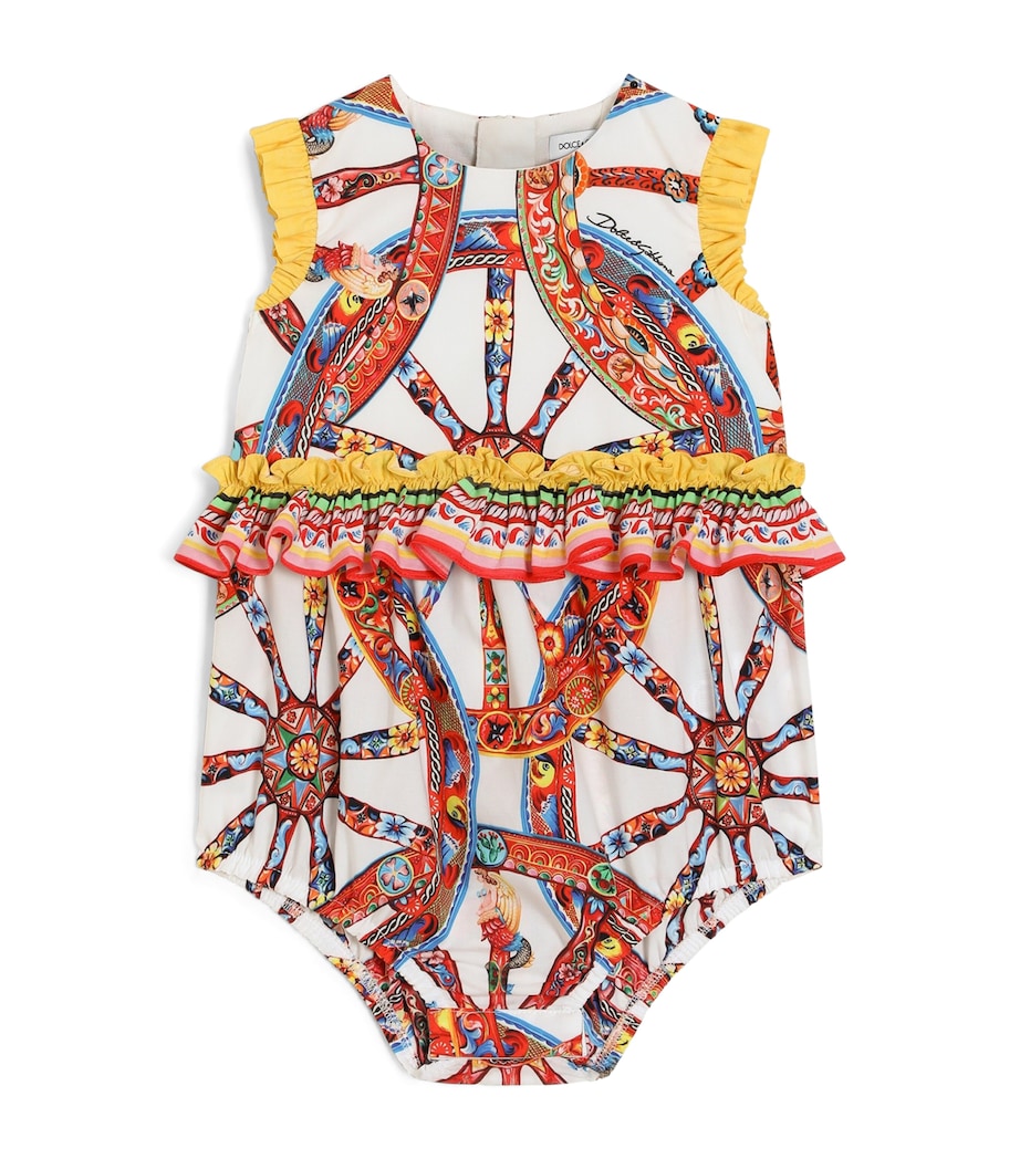 Dolce&Gabbana Kids Cotton Carretto Bodysuit (3-24 Months) Carretto F.bco Image 1