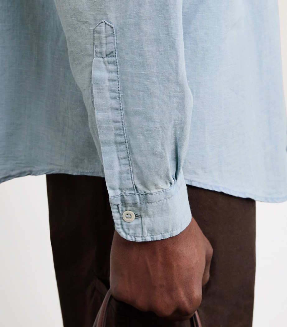 Denim Button-Down Shirt 110 CIELO Image 6