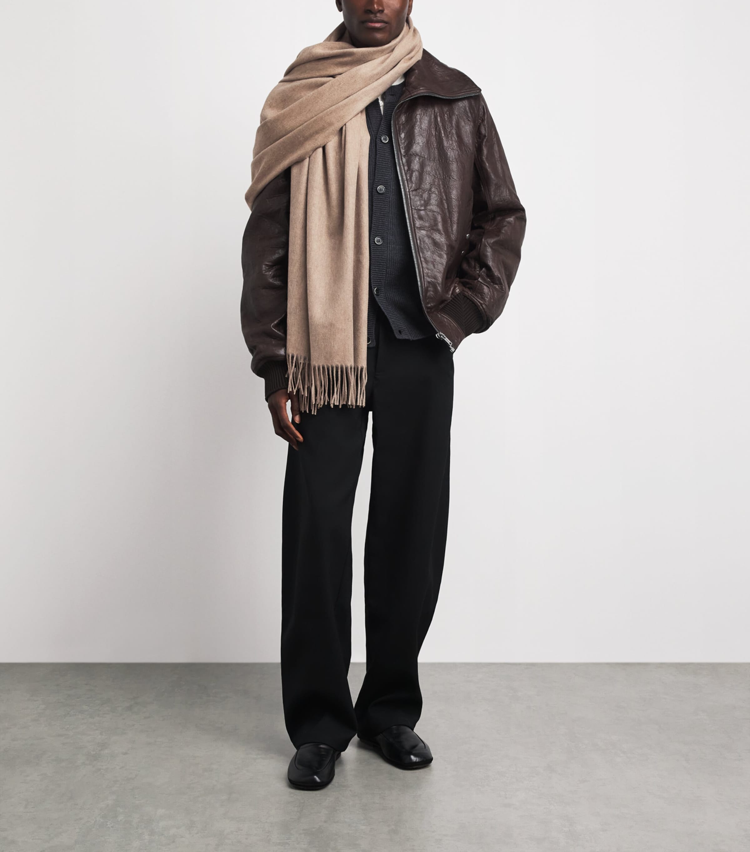 Johnstons Of Elgin Cashmere Stole Otter Image 3