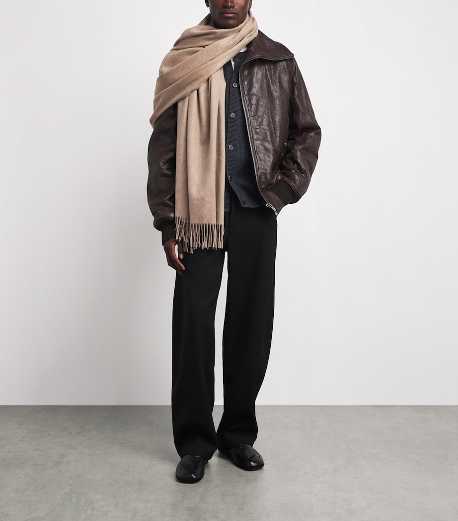 Johnstons Of Elgin Cashmere Stole Otter Image 3