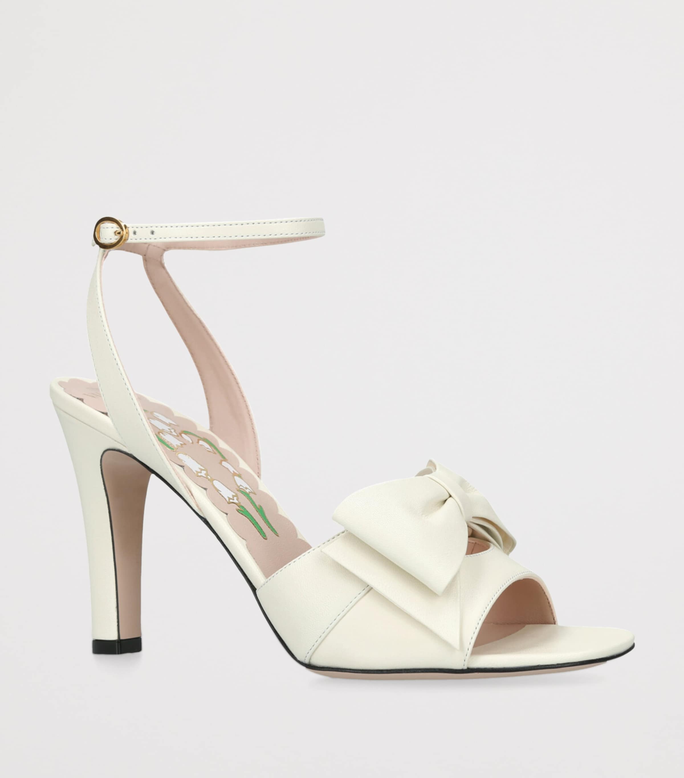 【VALENTINO GARAVANI】Bowow 95 レザー サンダル リボン付き VALENTINO GARAVANI Bowow 95 bow-detailed leather sandals
