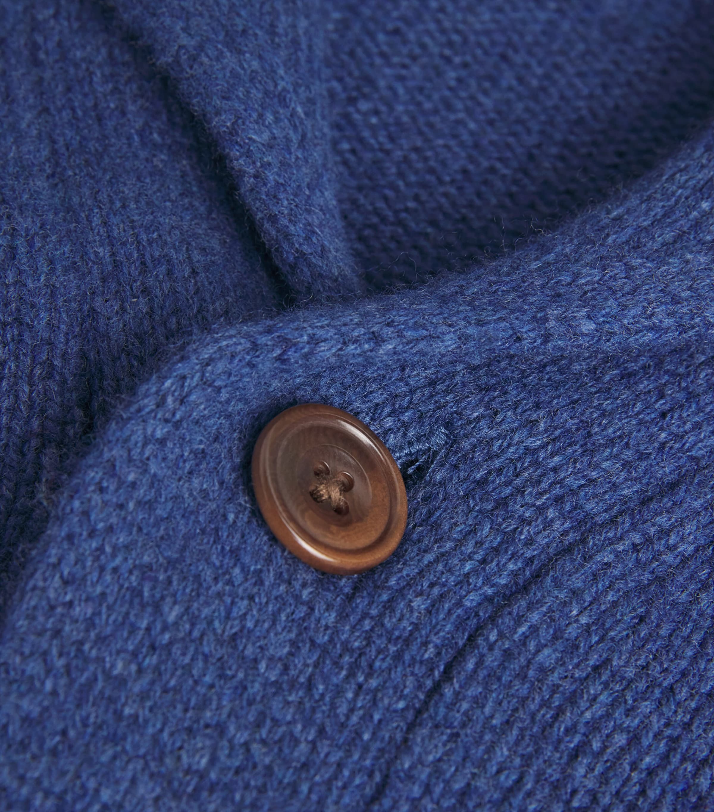 Wool-Cashmere Shawl-Collar Cardigan NAVY HEATHER Image 5