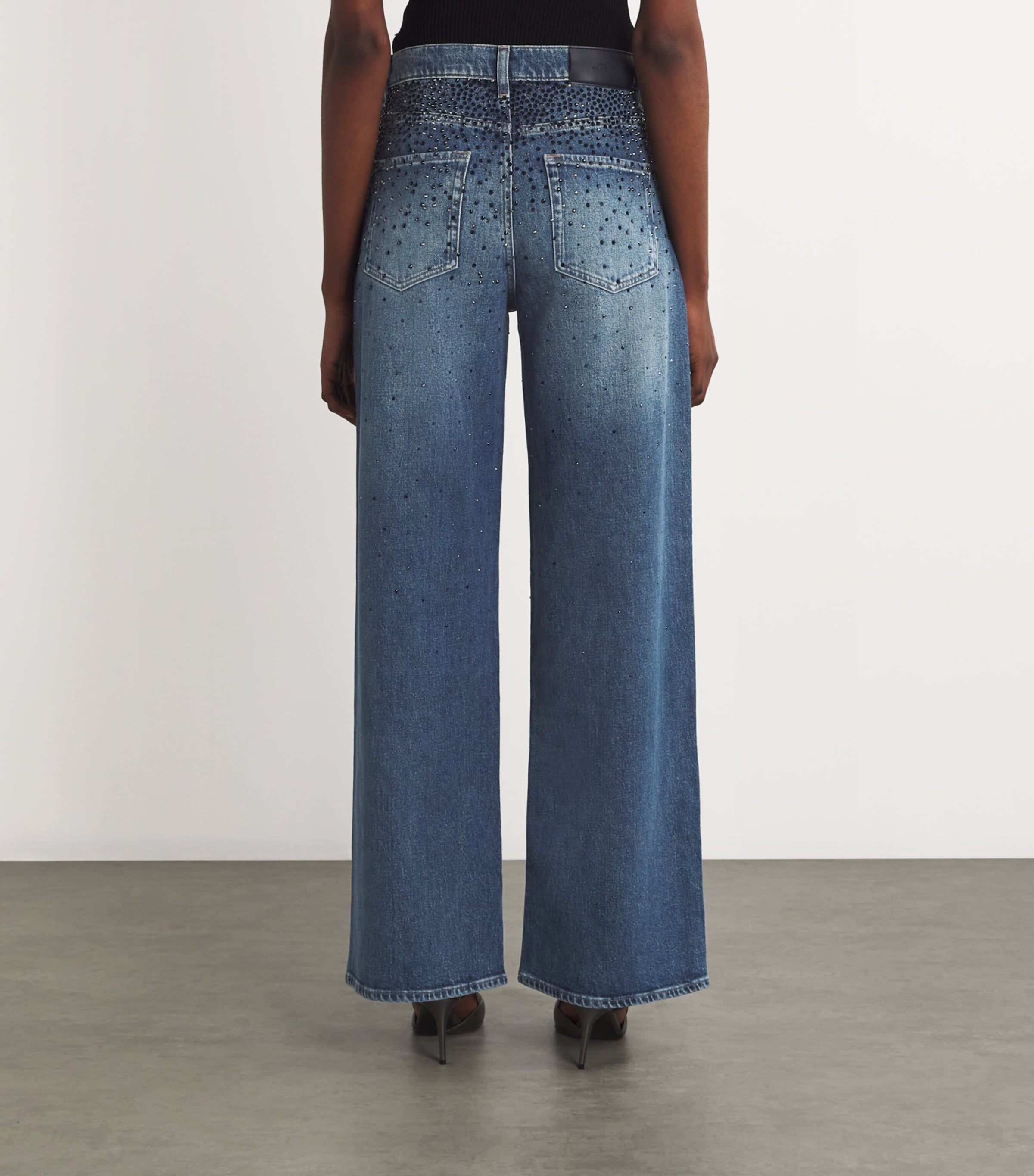 7 For All Mankind Womens Crystal-Embellished Low Slung High-Rise Jeans Candy Image 4