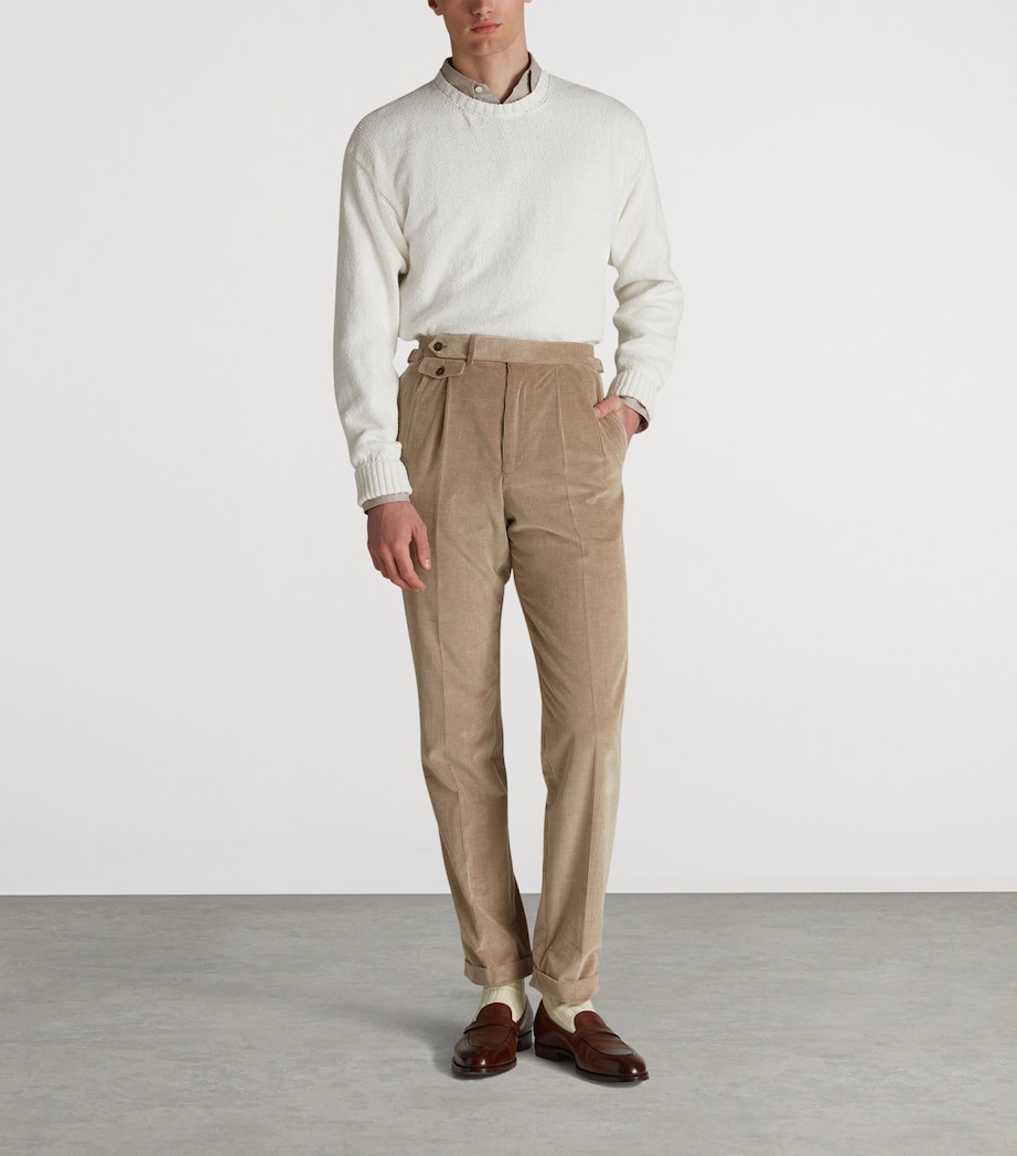 Cotton-Cashmere Corduroy Trousers 286SHADED BEIGE Image 2