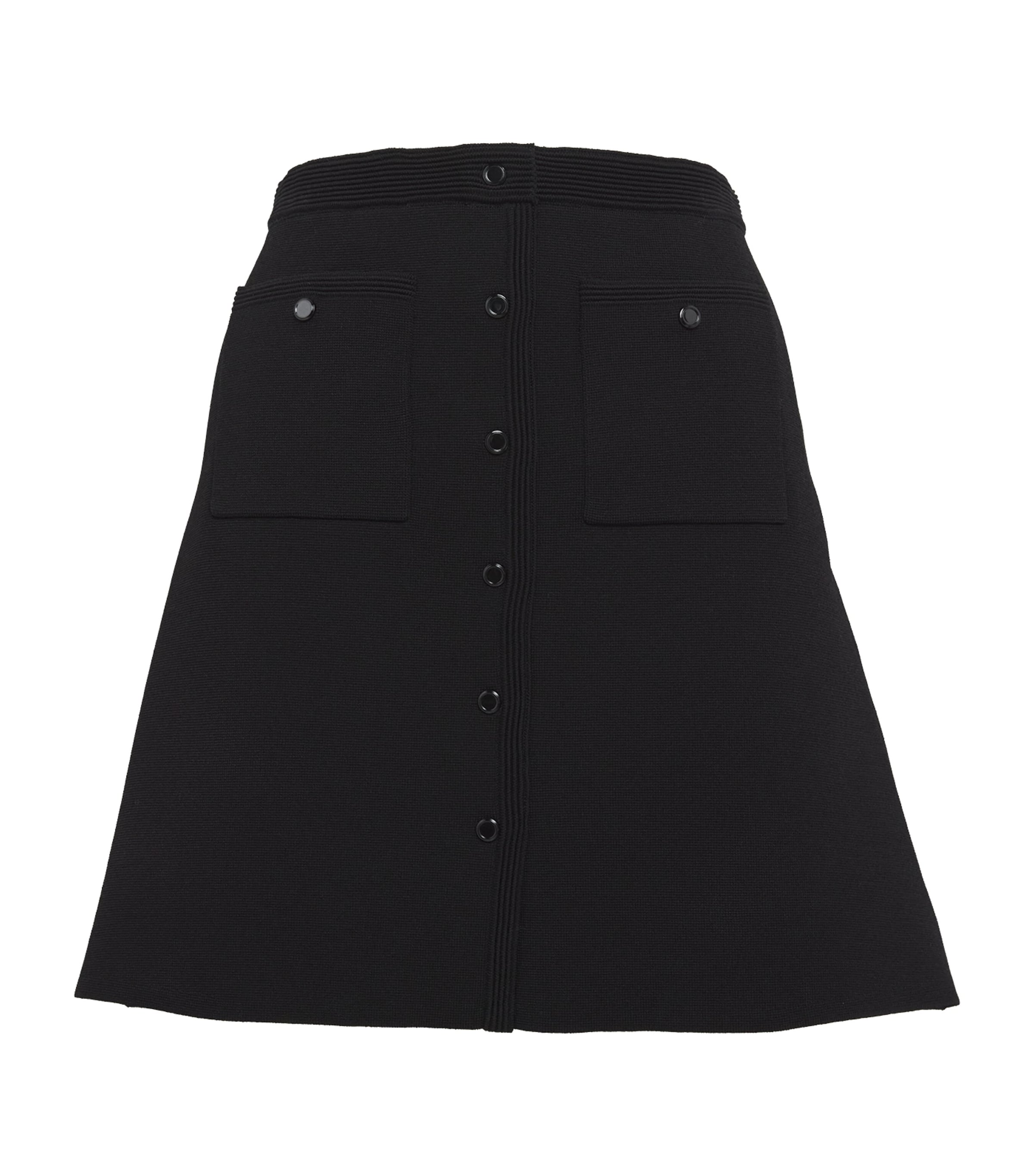 Sandro Knitted A-line Mini Skirt In Black