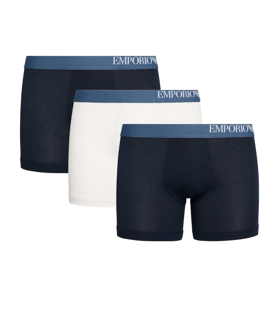 Pure Cotton Trunks (Pack of 3) 23410 WHITE/RED Image 1