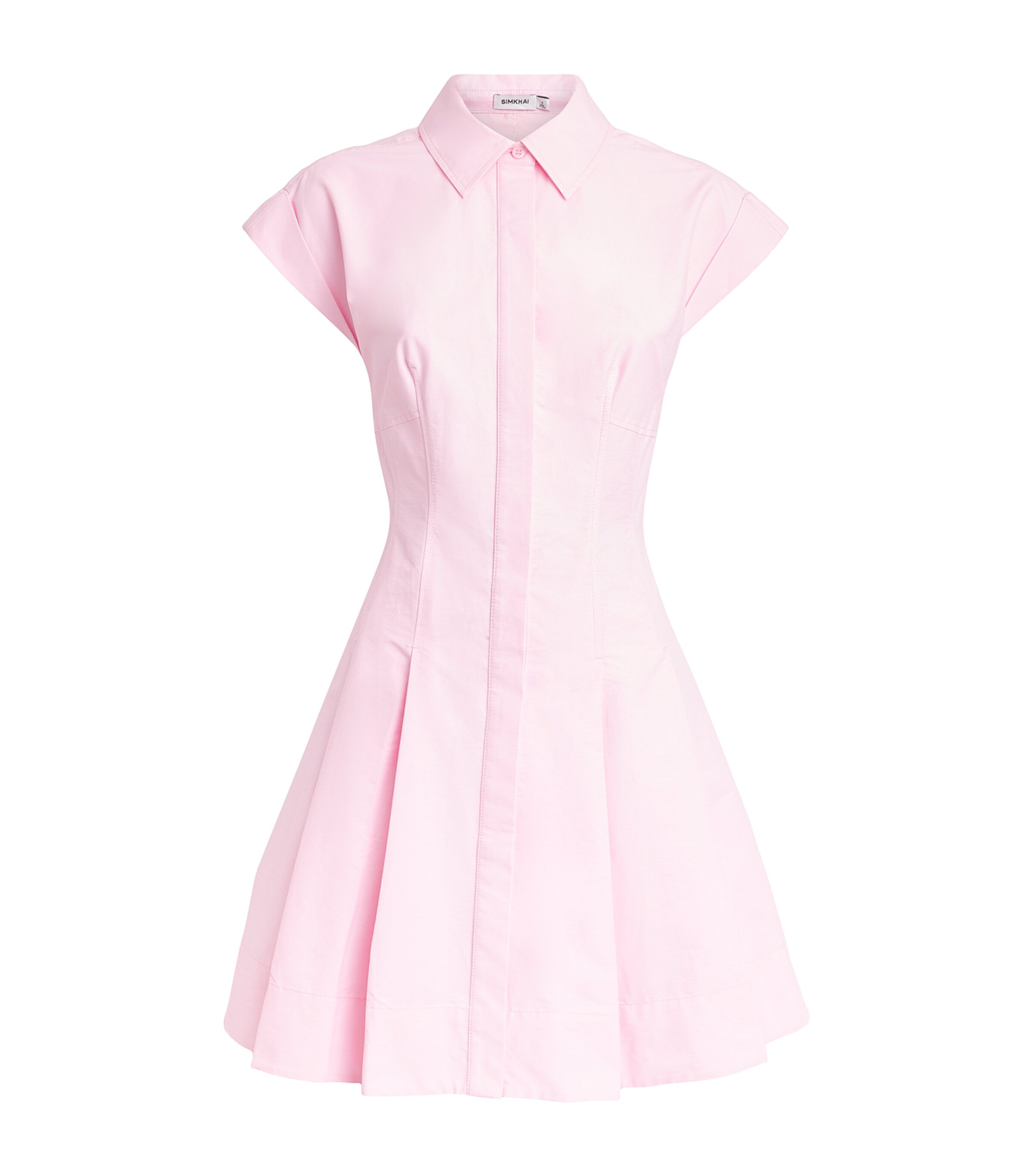 Simkhai Womens Cotton-Blend Clemmie Mini Shirt Dress Daisy Image 1