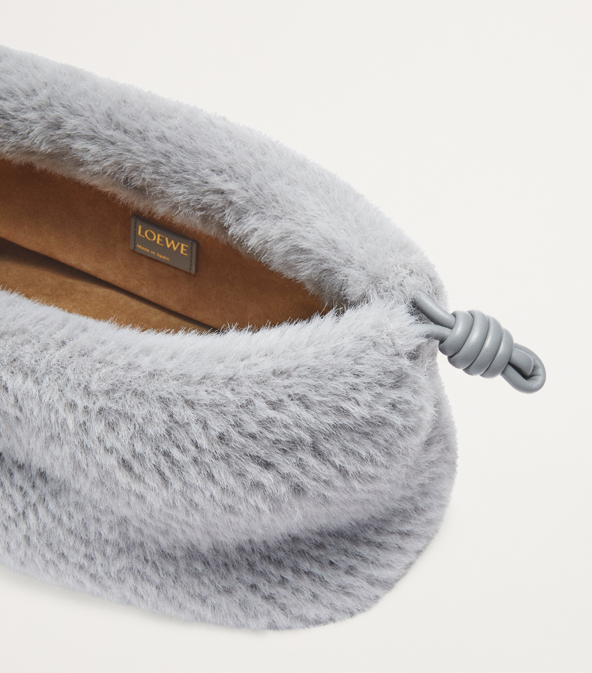 Medium Brushed Knit Flamenco Purse SILVER GREY Image 6