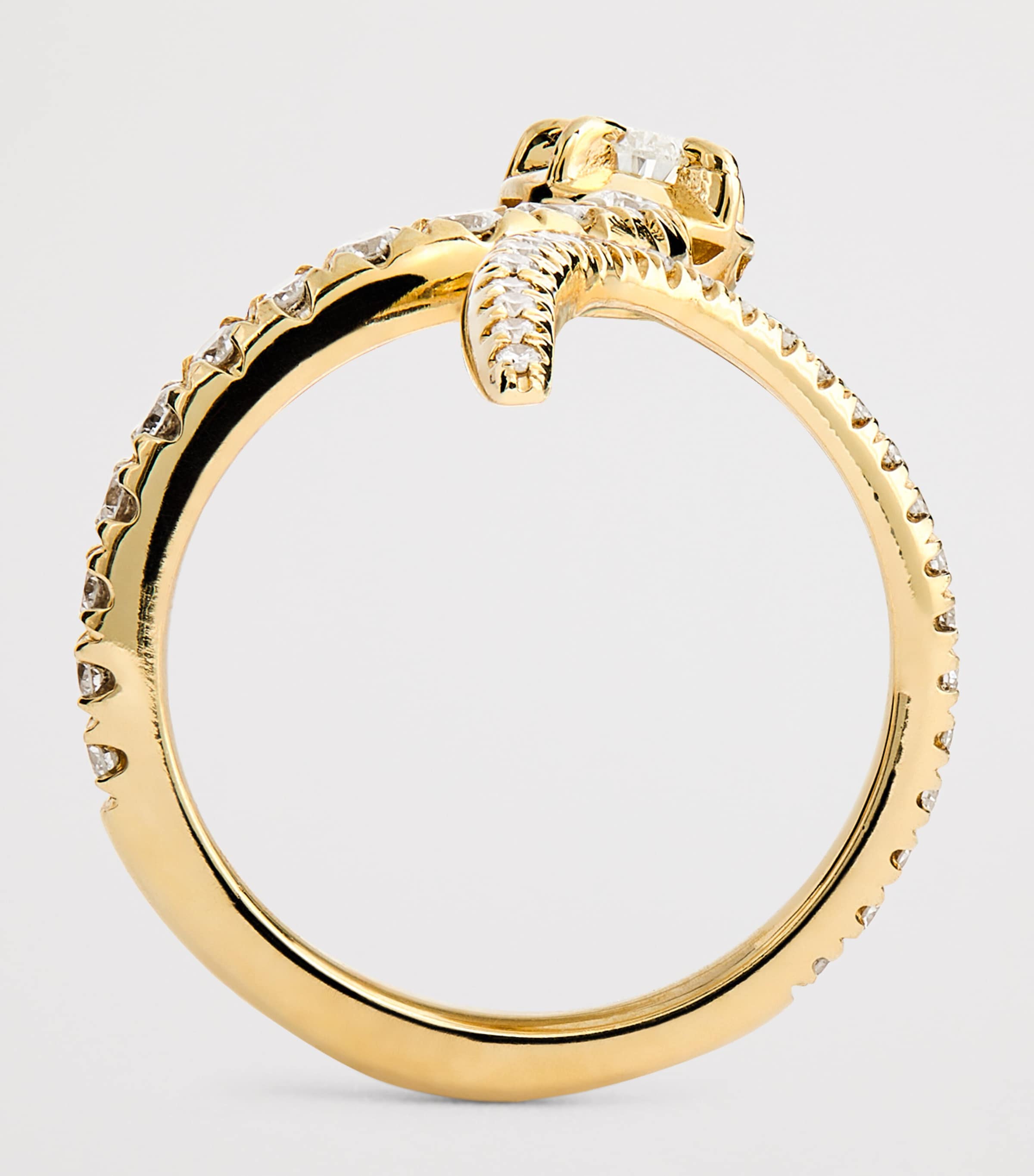 Yellow Gold and Diamond Sophia Snake Ring YELLOW GOLD Image 3