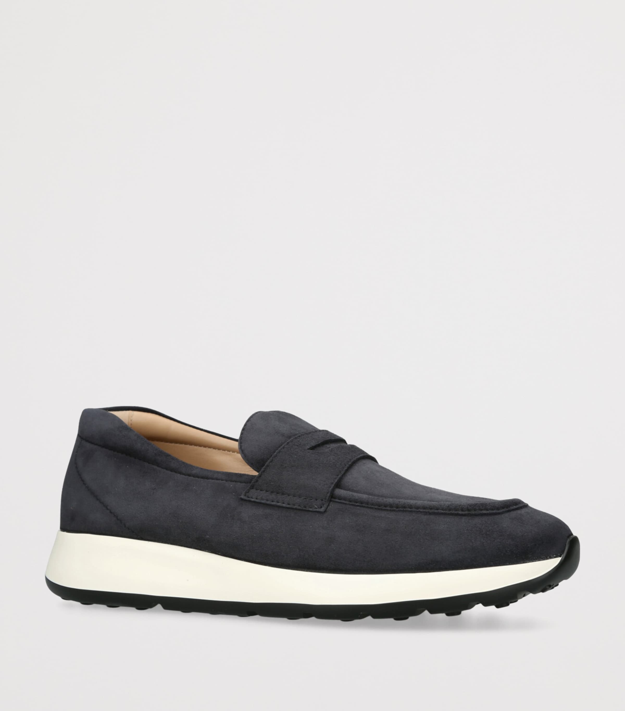 Tod's Suede Sport 54 Loafers 25 Navy Image 3