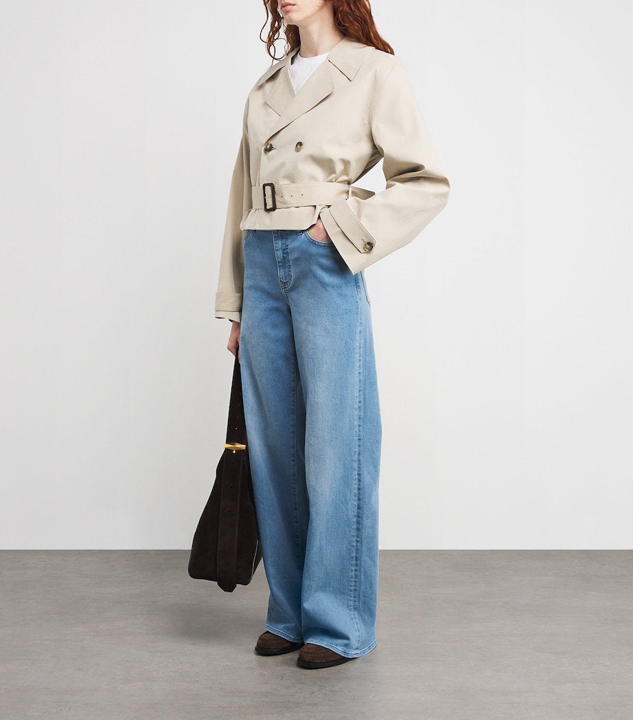 Le Slim Palazzo Long Wide-Leg Jeans HONEYMOON Image 2