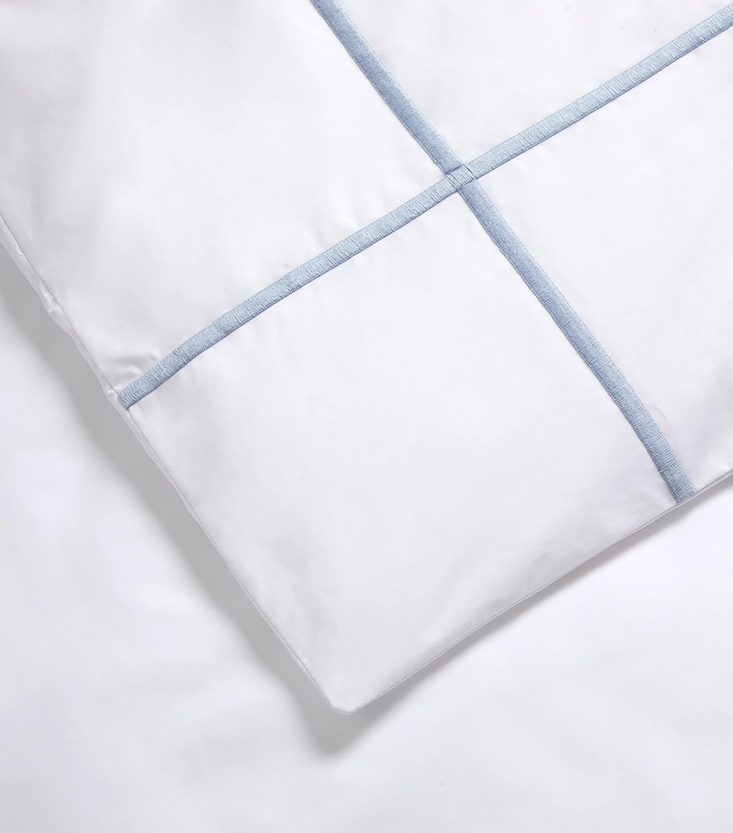 Yves Delorme Pima Cotton Athena Celeste King Duvet Cover (240cm x 220cm) Celeste Image 3