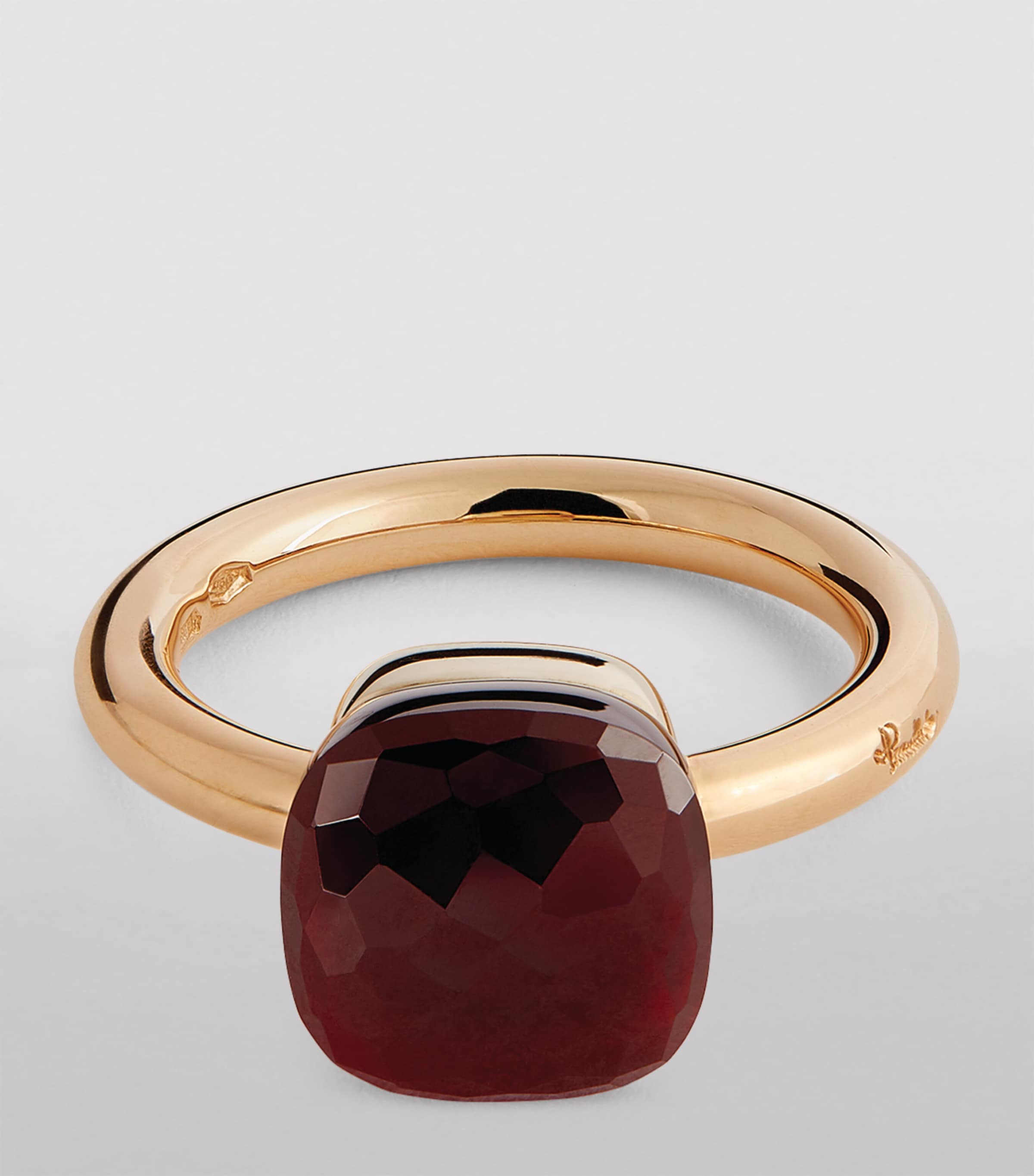 Mixed Gold and Garnet Nudo Classic Ring 000OG Image 3