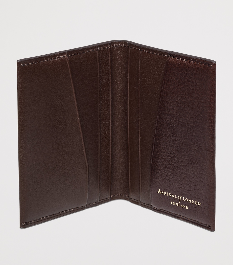 Aspinal Of London Grained Leather Shield Bifold Wallet Conker Image 5