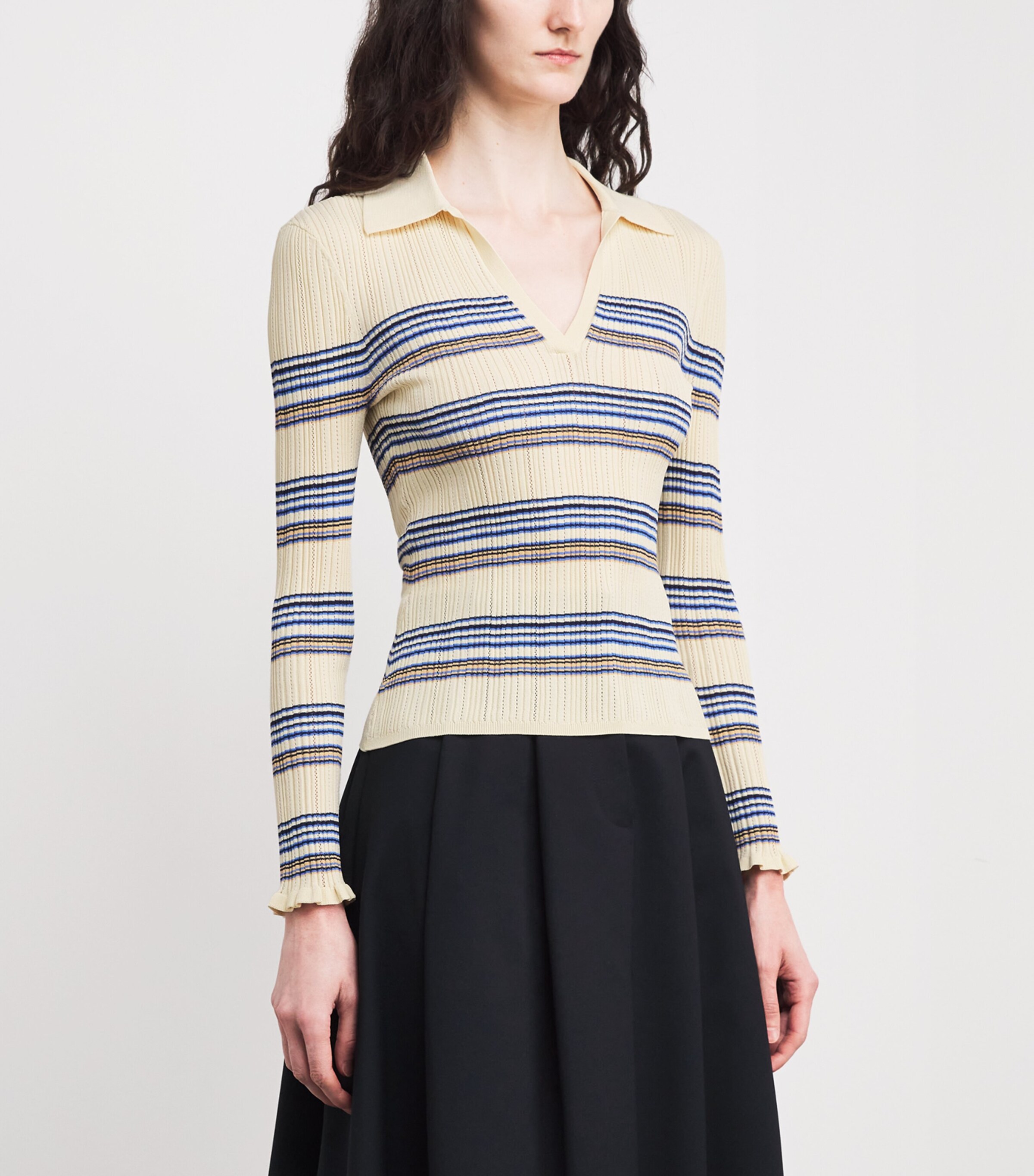 Stripe Polo Top MULTICOLORED Image 3