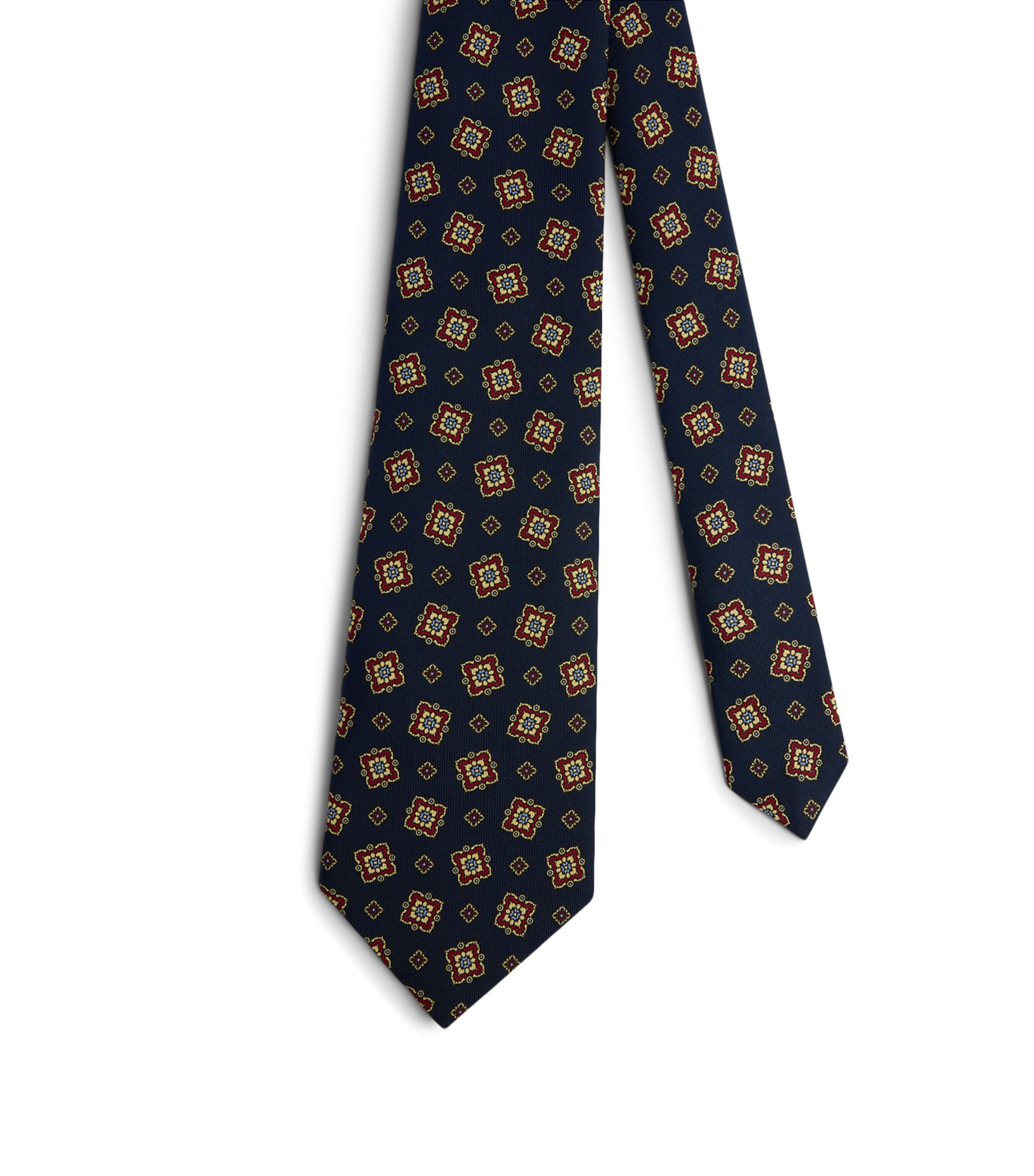 Dunhill Mulberry Silk Printed Tie Red Image 1