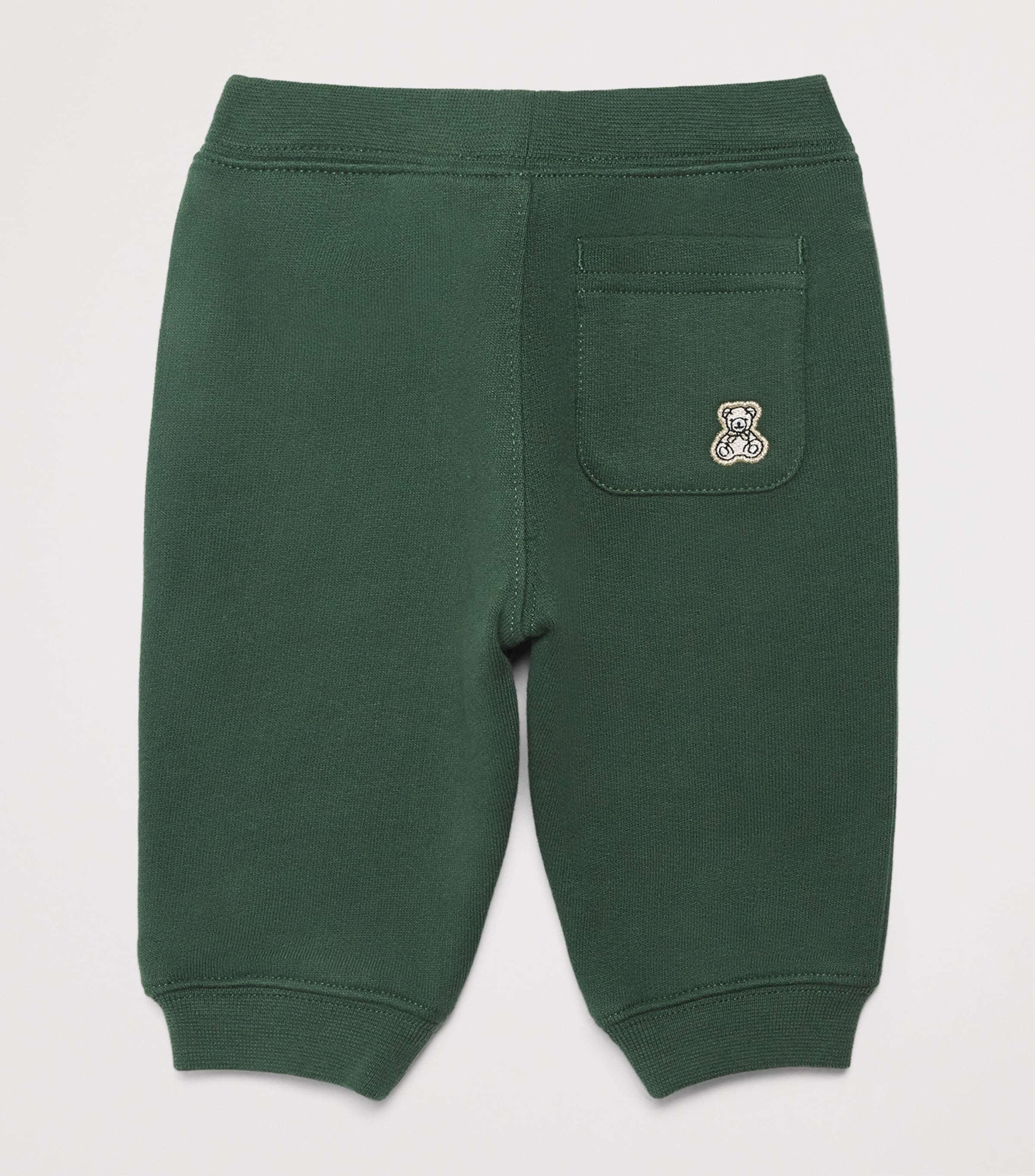 Harrods Cotton Logo Embroidered Sweatpants (0-18 Months) Green Image 2