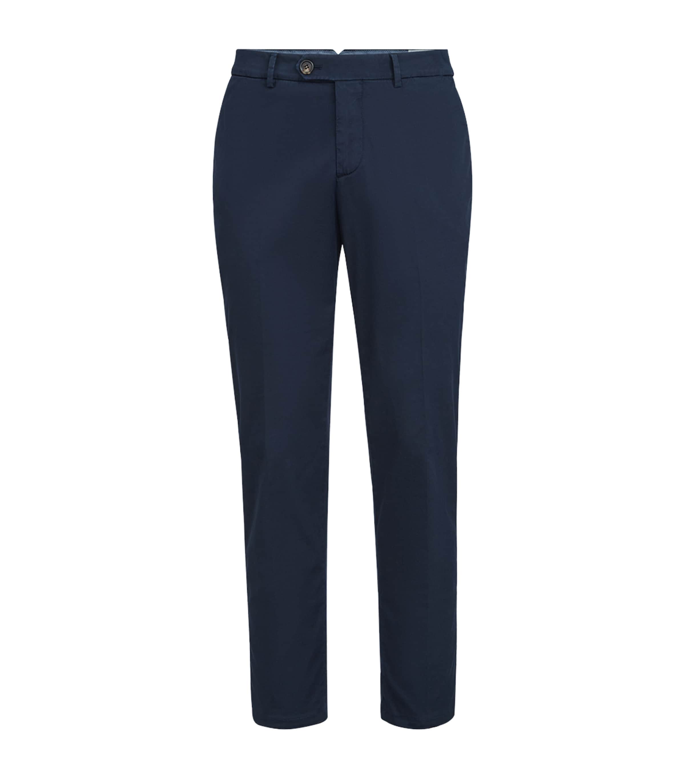 Brunello Cucinelli Mens Pima Cotton Comfort Gabardine Trousers Image 1