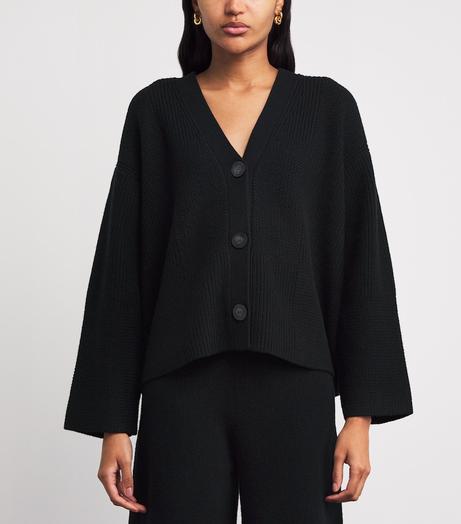 Wool Cardigan BLACK Image 3