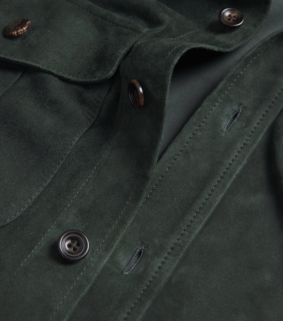 Suede Barron Overshirt EQUINE GREEN Image 5