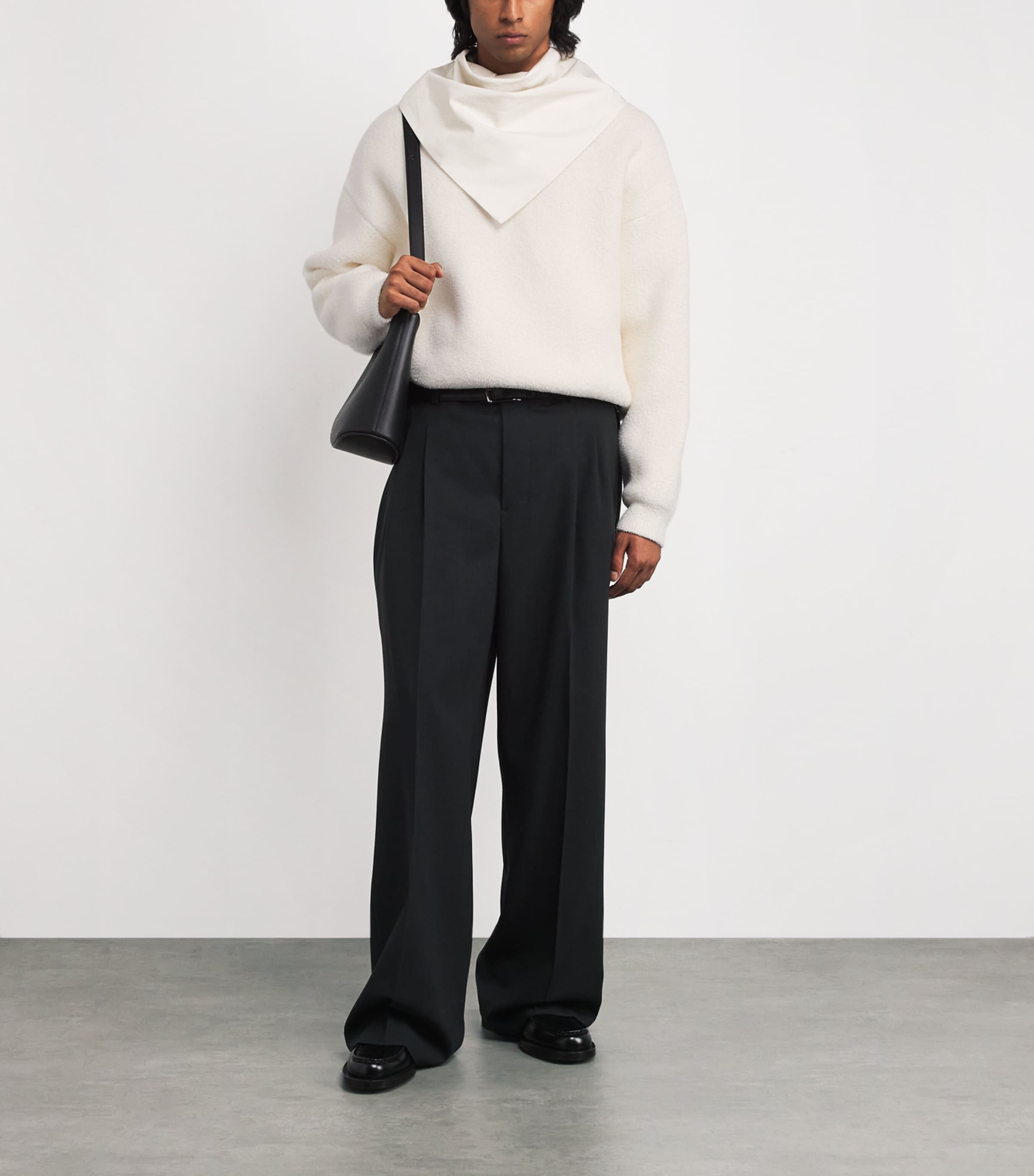 Jacquemus Mens Cotton-Blend Sweater White Image 2