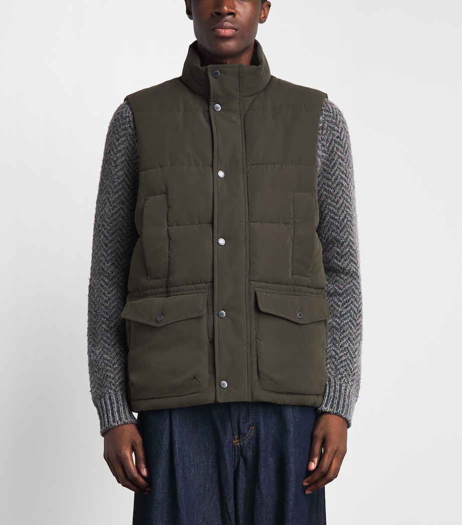 Barbour Mens Lonnen Gilet Dark Sage Image 4