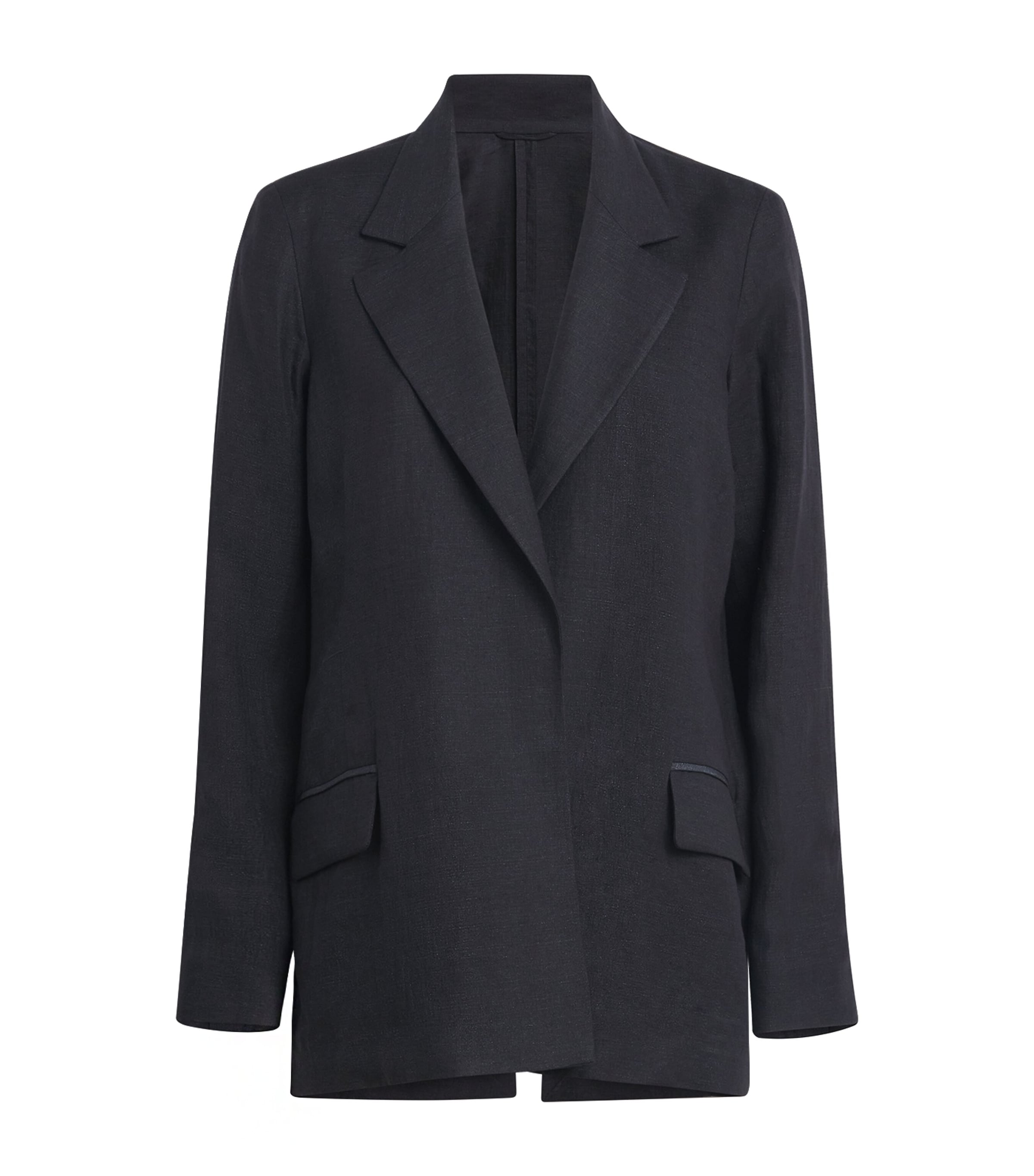Eleventy Linen Soft Blazer In Black