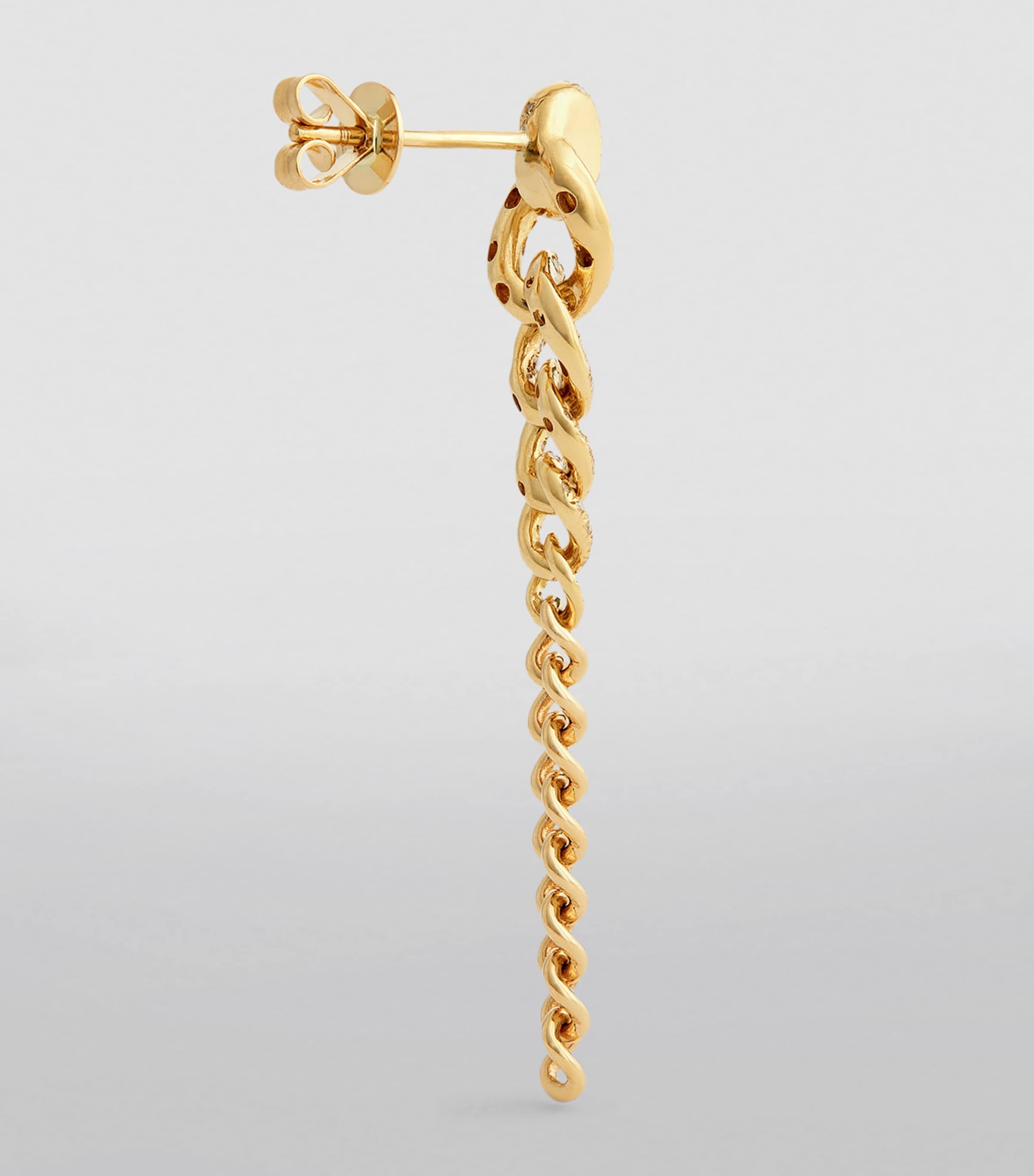 SHAY Yellow Gold and Diamond Links Earrings Yellow Gold Image 3