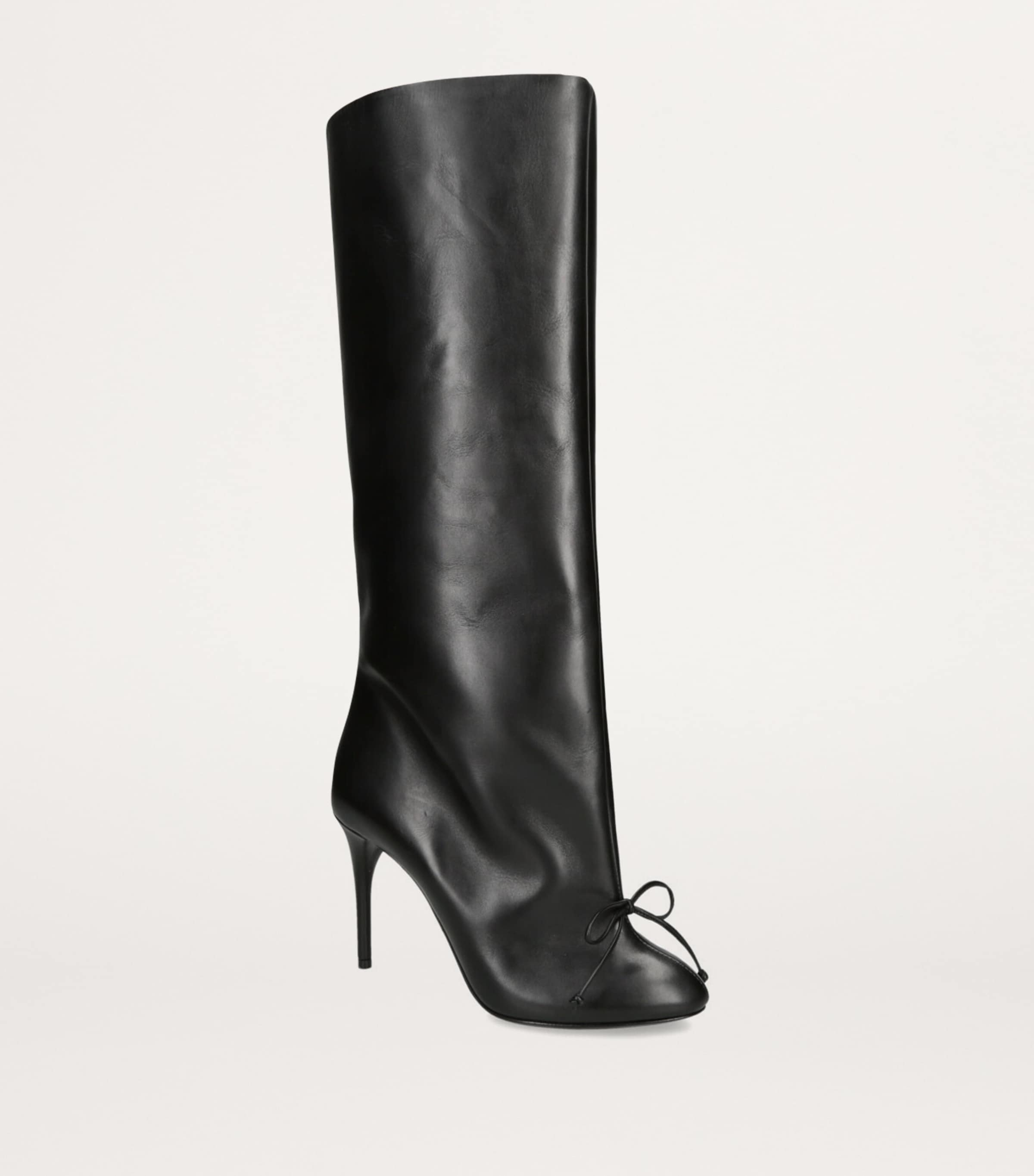 Alaïa Leather Bow Knee-High Boots 90 Black Image 2