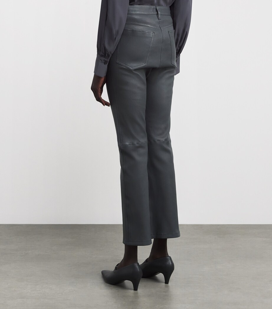 Lambskin Duke Slim Trousers SMOKE Image 4