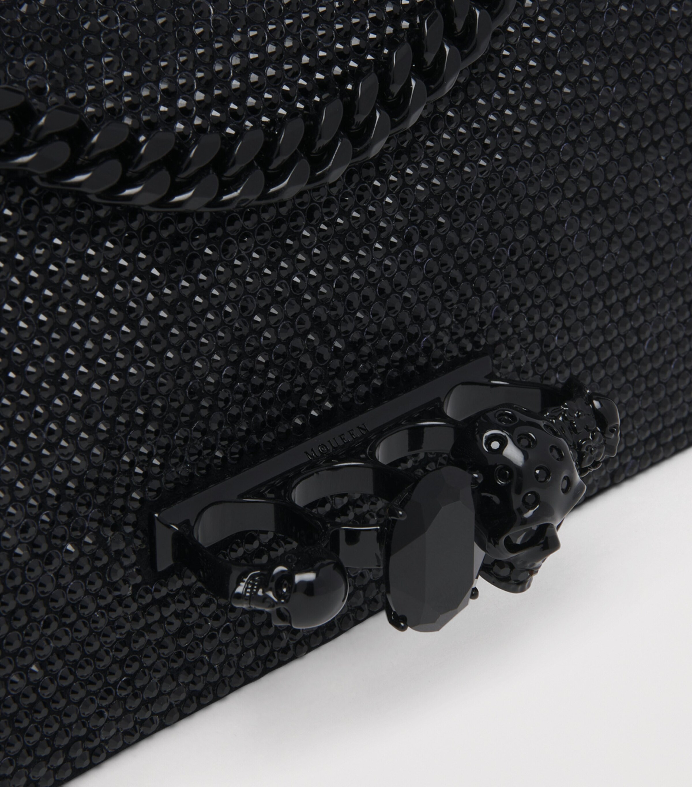 McQueen Leather Jewelled Top-Handle Bag Image 6