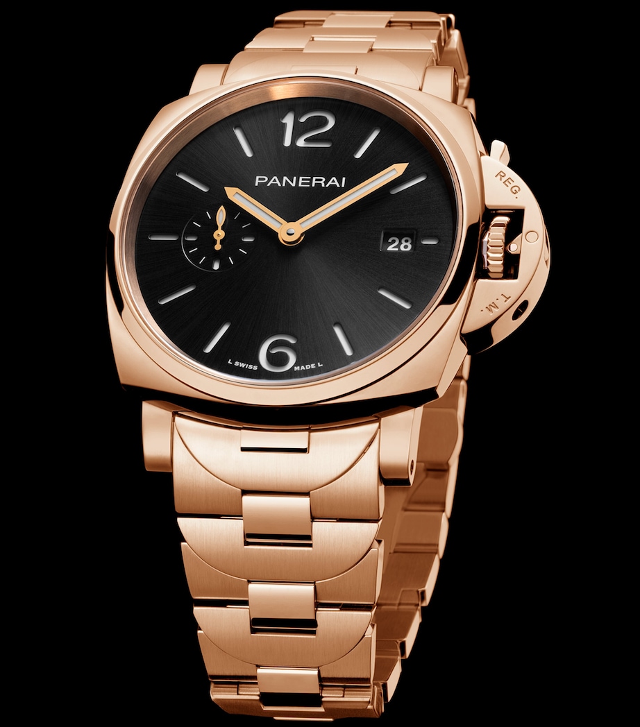 Rose Gold Luminor Due TuttoOro Watch 42mm BLACK Image 4