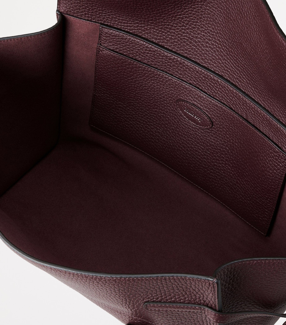 Small Leather Soft Bayswater Shoulder Bag BLACK CHERRY Image 4