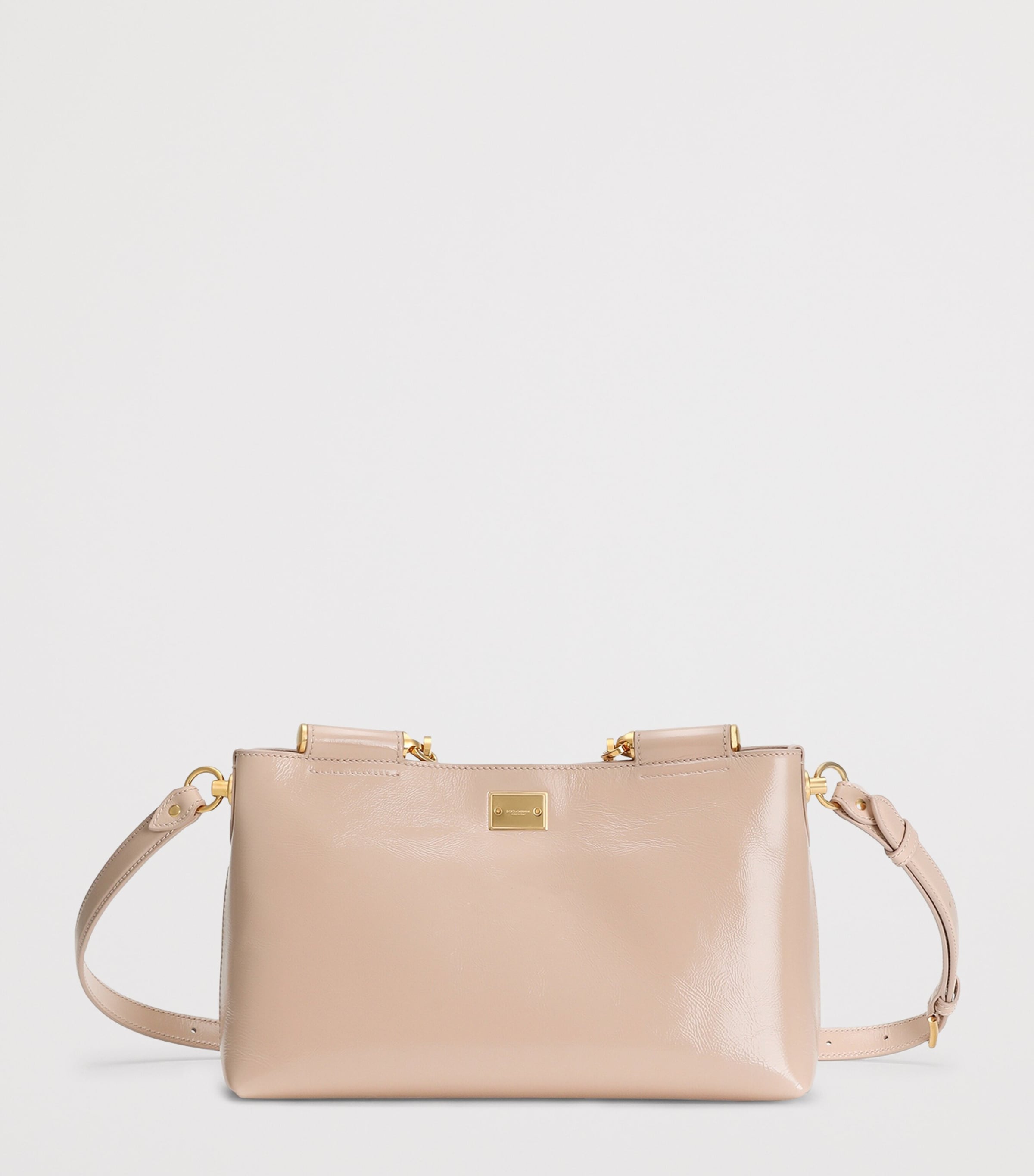 Dolce&Gabbana Calfskin Vittoria Shoulder Bag Nude Image 5