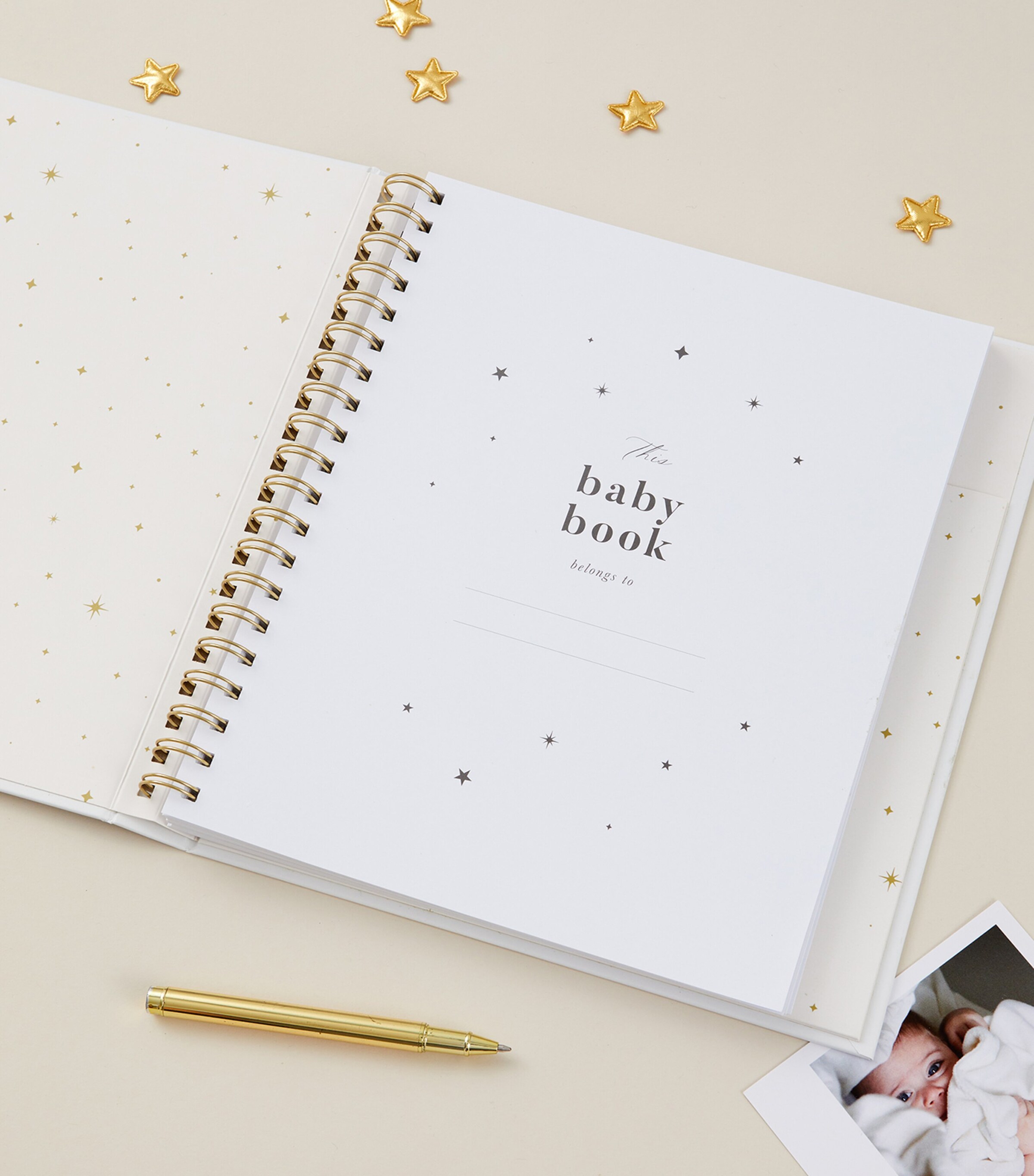 Blush and Gold My Baby Memory Book Beige, Gold Image 6