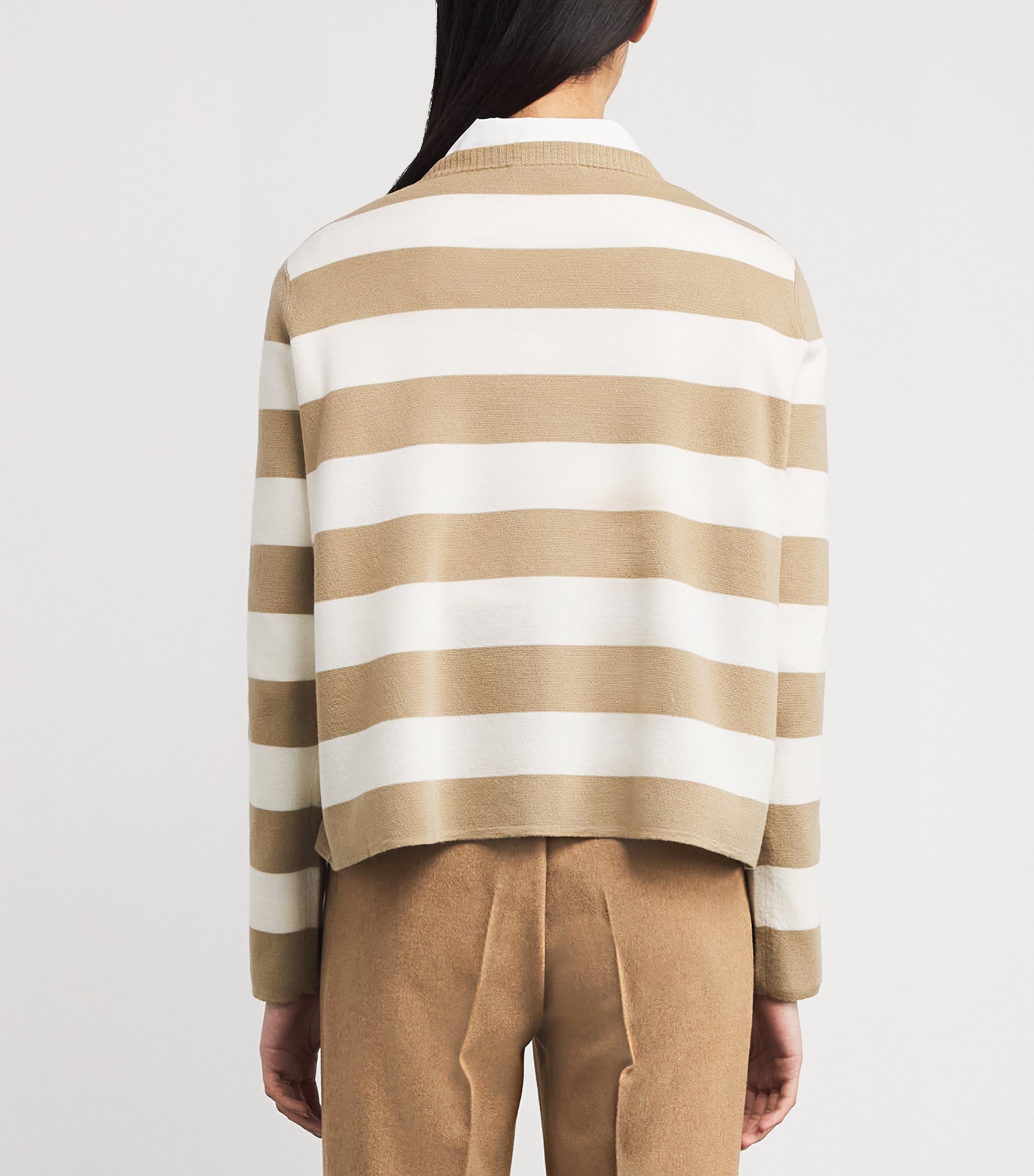 Virgin Wool Stripe 1951 Sweater SAND Image 4