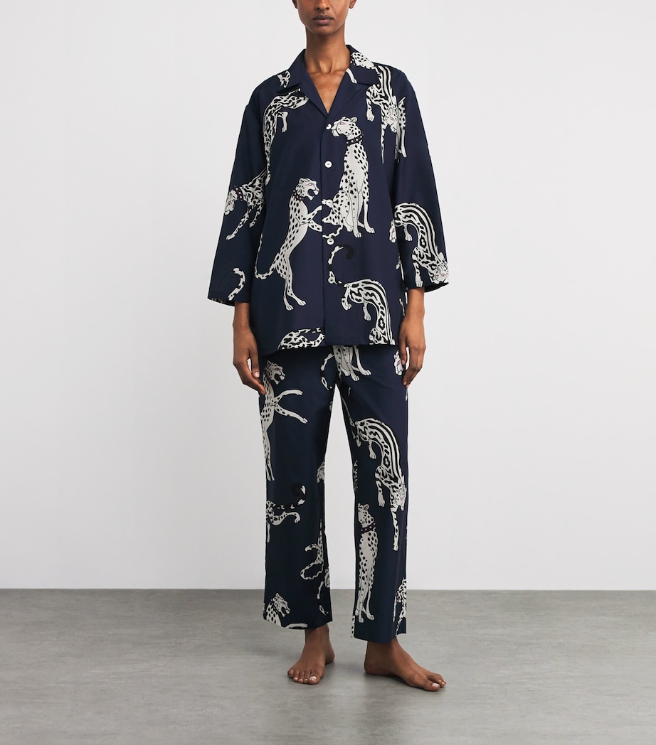 Cotton-Silk Cheetah Casablanca Pyjama Set ZIEGFELD Image 2