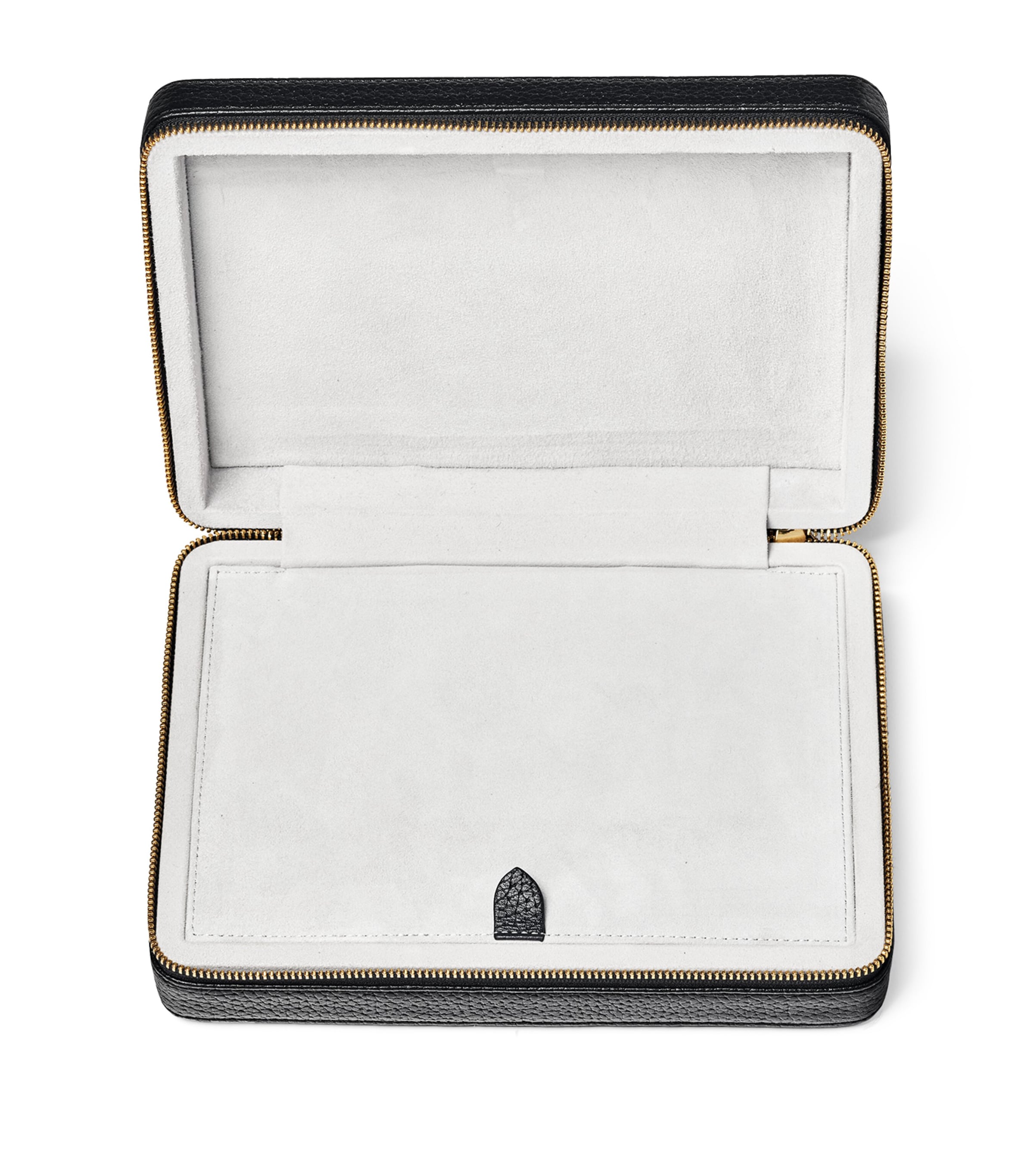 Large Leather Travel Jewellery Box BLACK Image 5