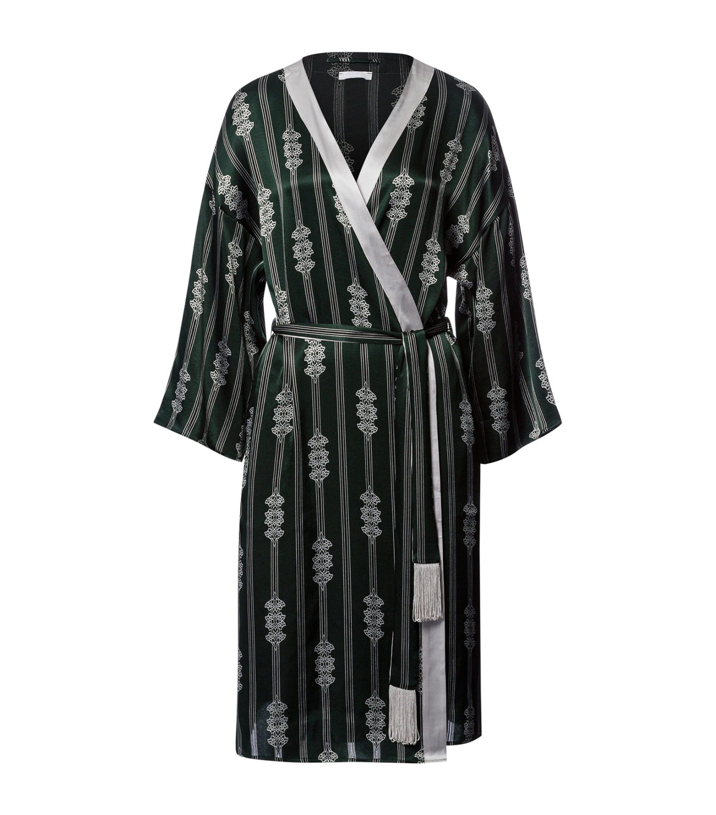 Hanro Stripe Indra Robe | Women Clothing | Nightwear | Dressing Gowns | Women New In | Womens Clothing | Designers | Hanro