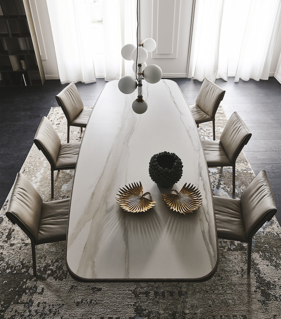 Steel and Ceramic Stratos Keramik Premium Dining Table GOLDEN CALACATTA Image 3