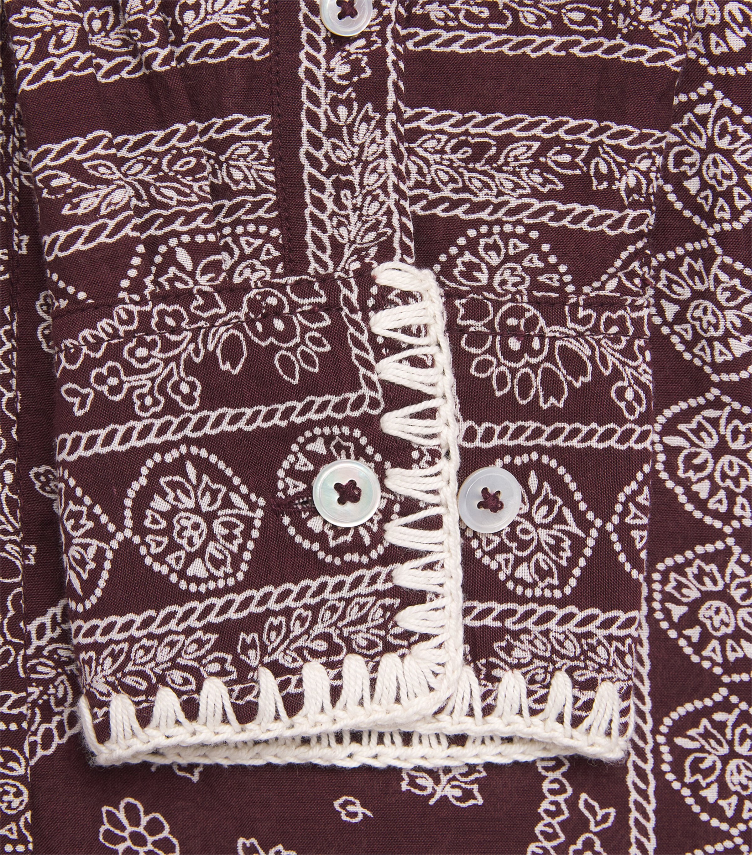Veronica Beard Womens Paisley Print Lloyd Shirt Raisin/dove Image 6