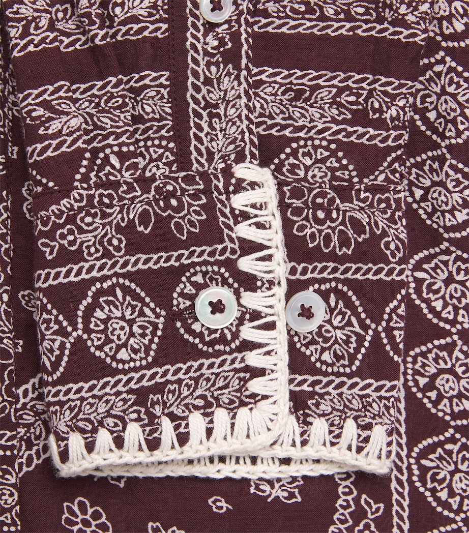 Veronica Beard Womens Paisley Print Lloyd Shirt Raisin/dove Image 6
