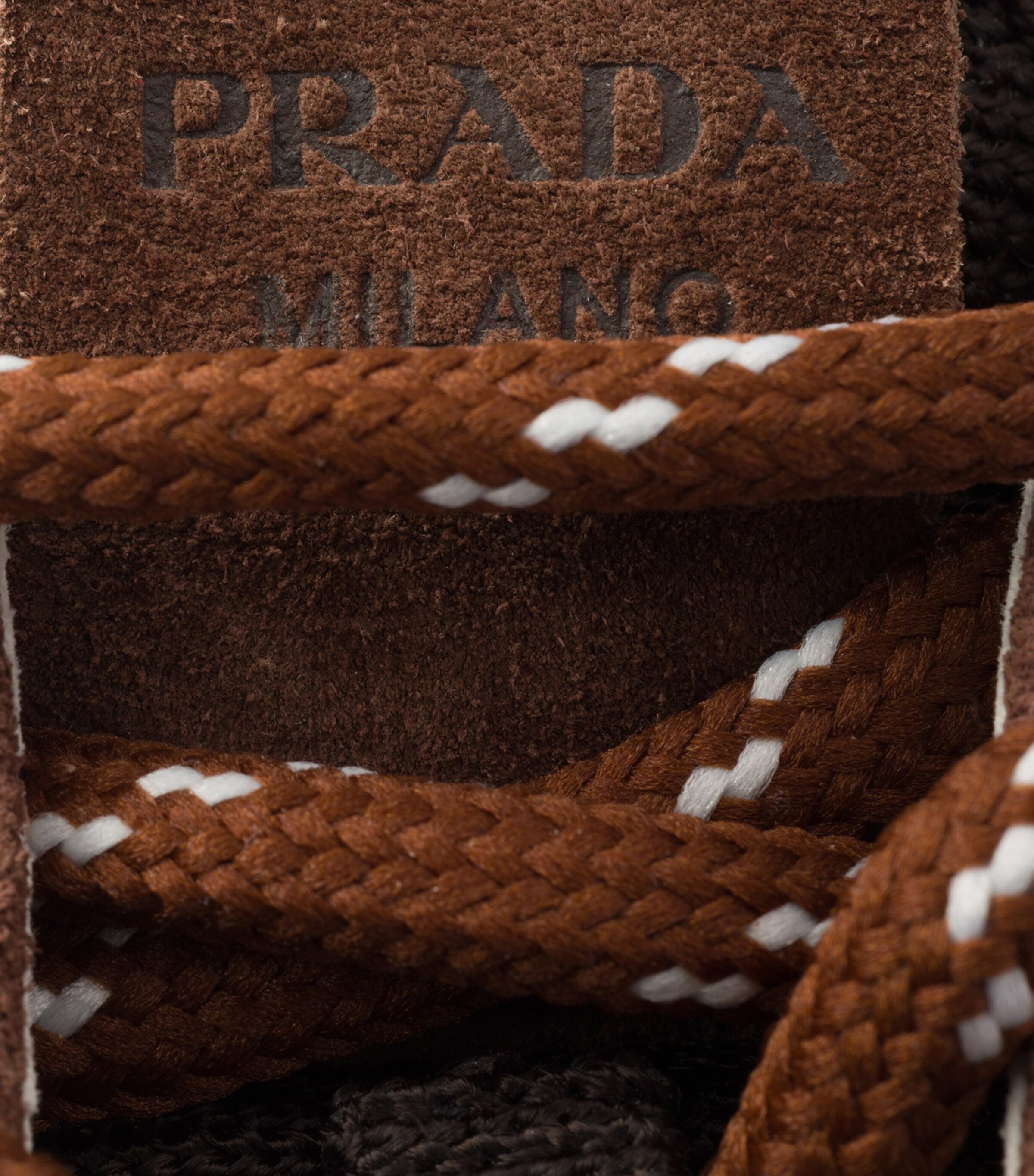 Prada Suede-Mesh Sneakers Brown Image 6