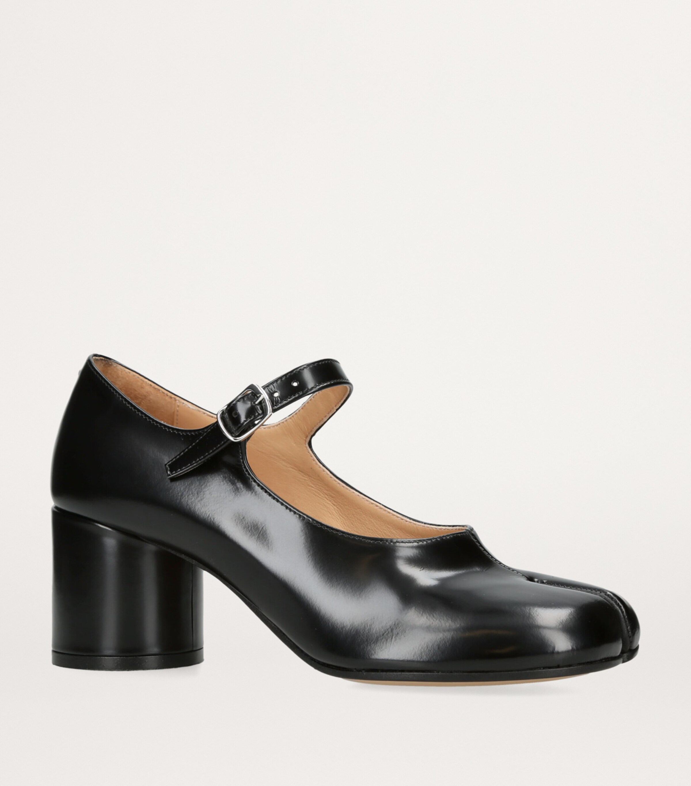 Maison Margiela Leather Tabi Mary Jane Pumps 60 Black Image 3