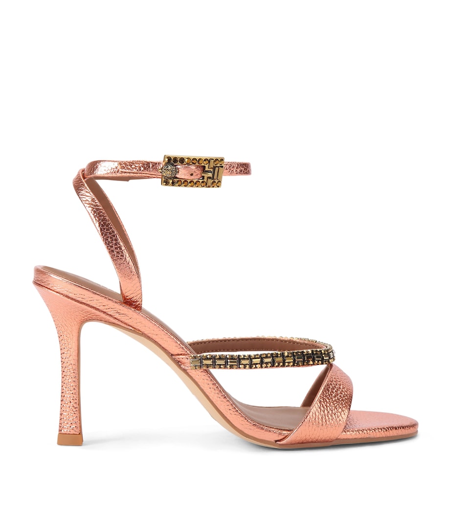 Kurt Geiger London Leather Embellished Sandals Peach Image 1