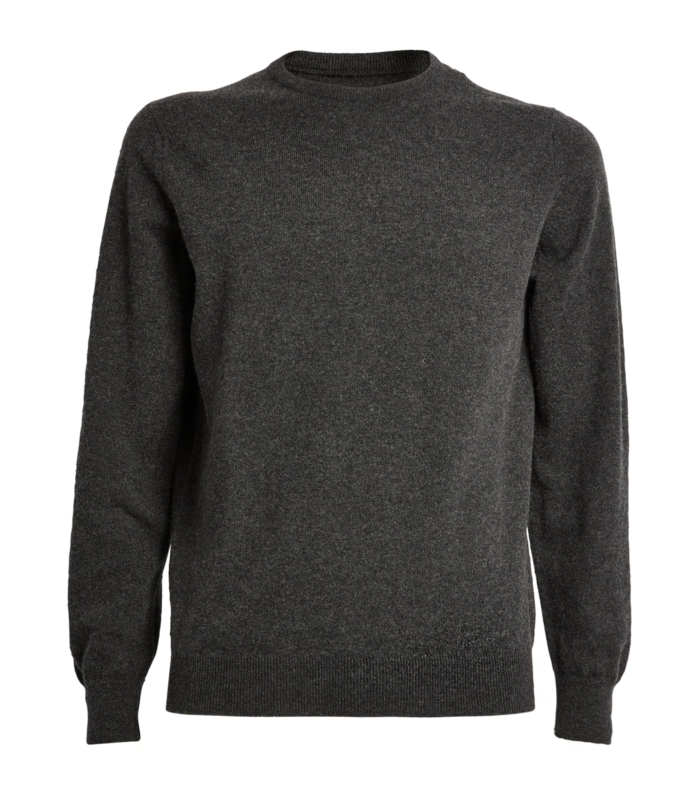 Harrods Cashmere Crew-neck Sweater In Grey