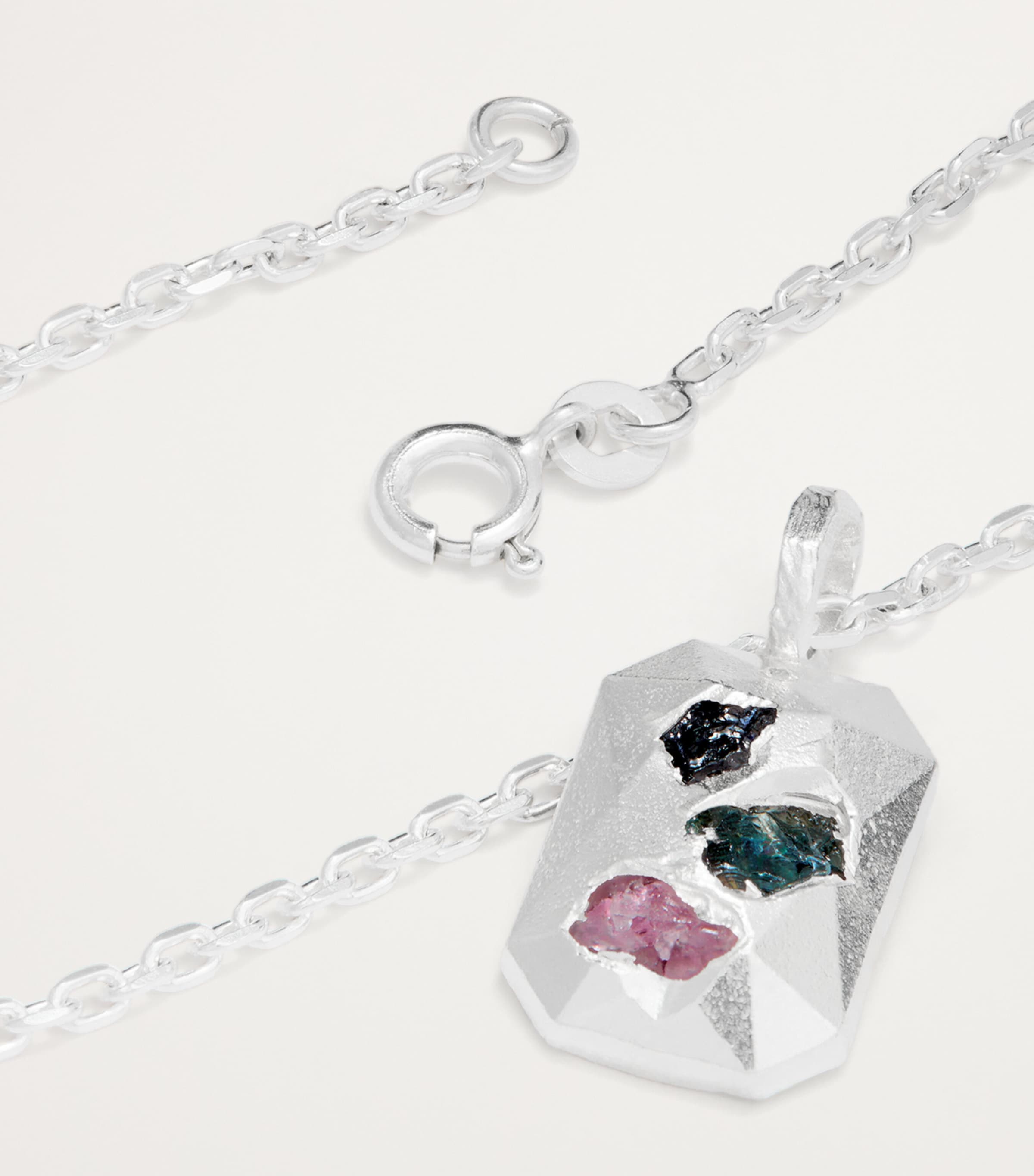 THE OUZE Sterling Silver and Sapphire Necklace Image 5