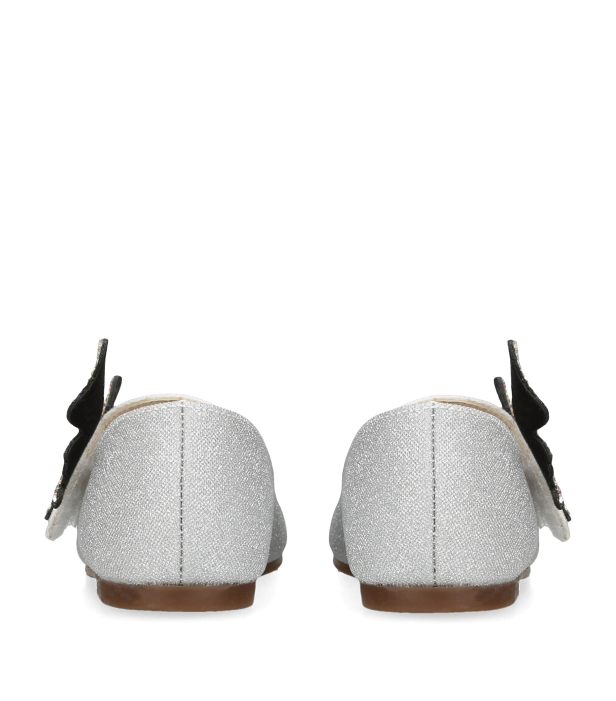 Crystal Butterfly Ballet Flats SILVER Image 2